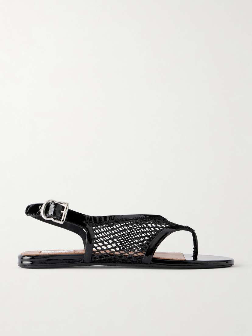 Alaïa Fishnet Flat Sandals | Thumbnail 6 Alaïa Fishnet Flat Sandals | Thumbnail 6