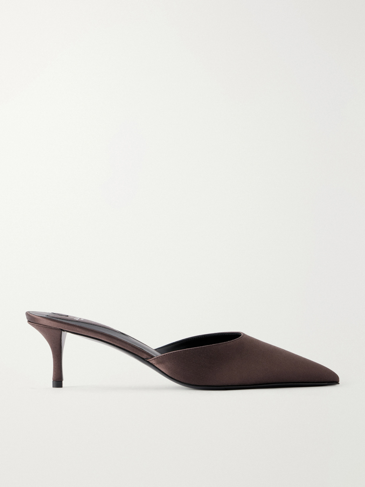 Alaïa Le Coeur 55 Satin Mules In Brown