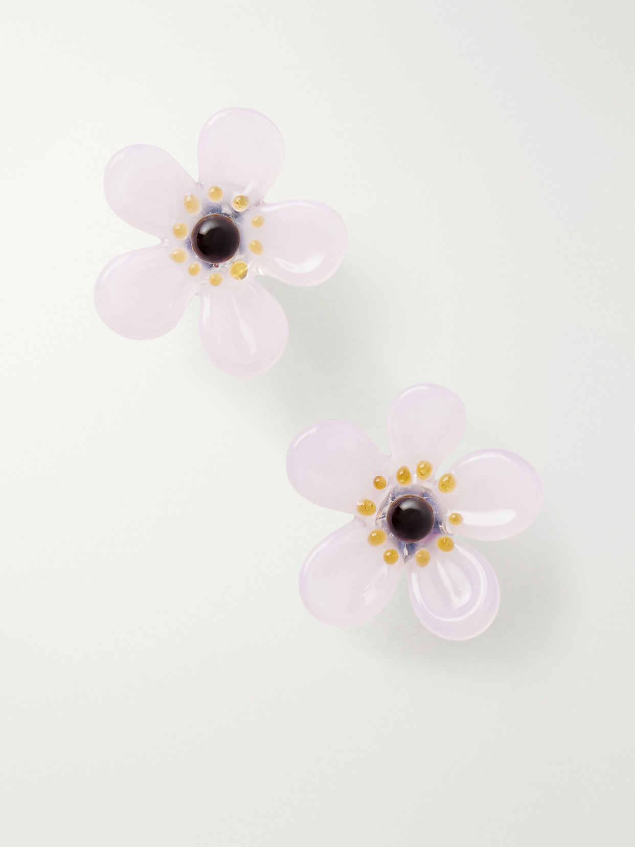 Alaïa Bloom Glass Earrings In Pink