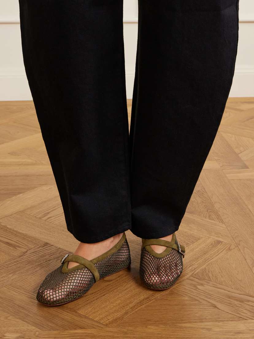 Alaïa Suede-trimmed Mesh Ballet Flats | Thumbnail 5 Alaïa Suede-trimmed Mesh Ballet Flats | Thumbnail 5