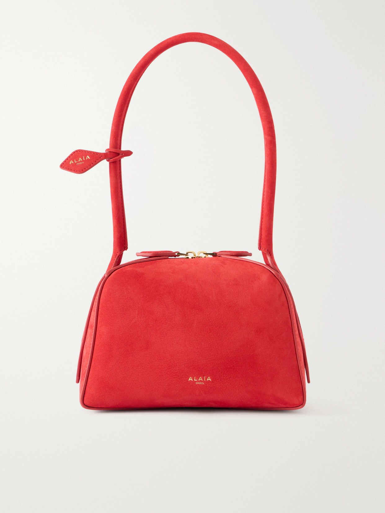 Alaïa Le Bouledogue Leather Mini Shoulder Bag In Red