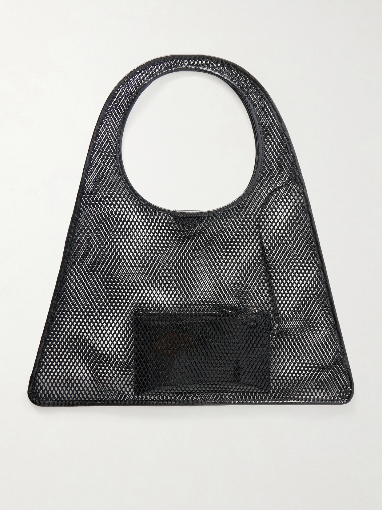 Alaïa - Leather-Trimmed Crocheted Shoulder Bag