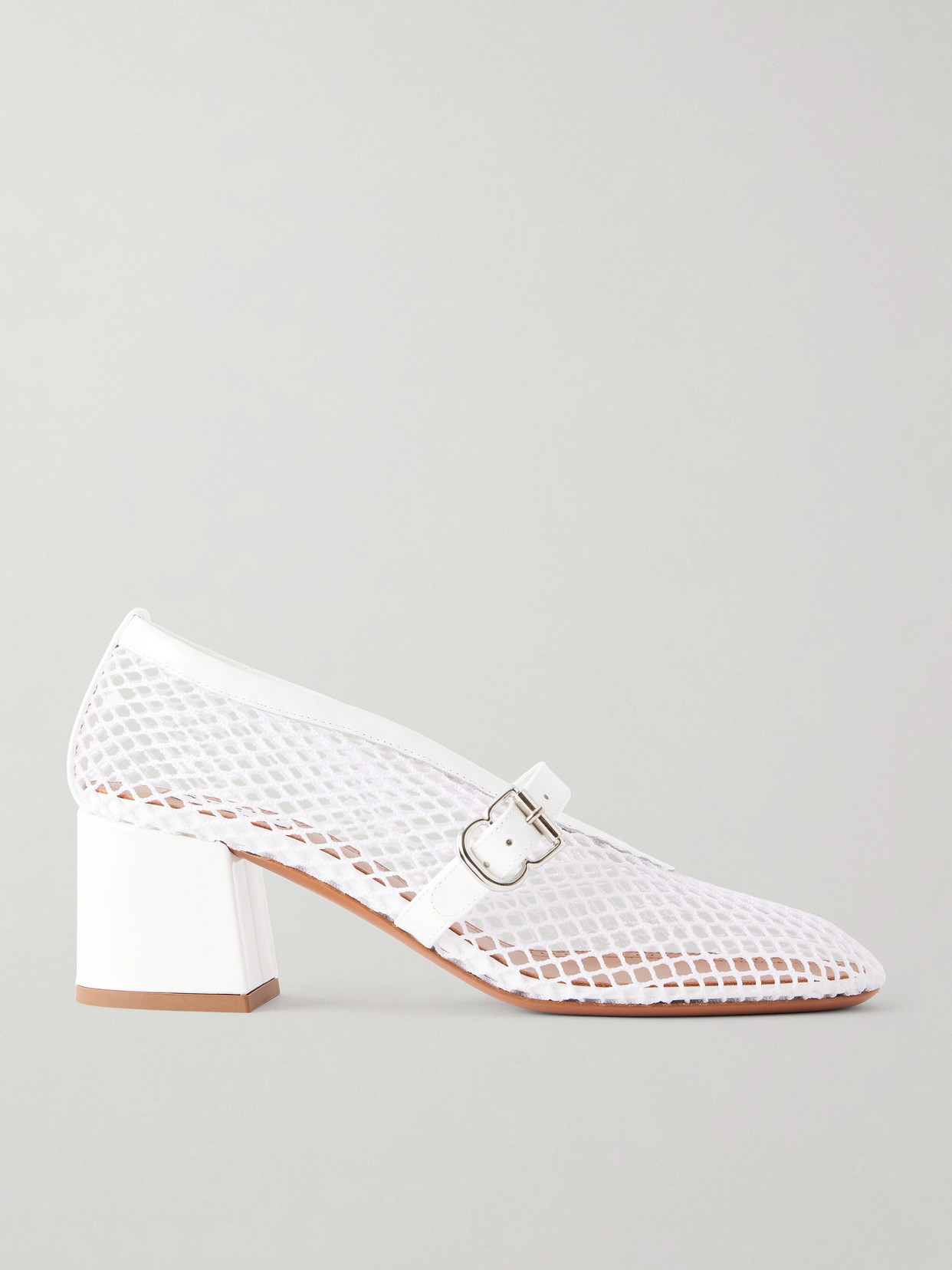 Alaïa 55 Leather-trimmed Mesh Pumps In Animal Print