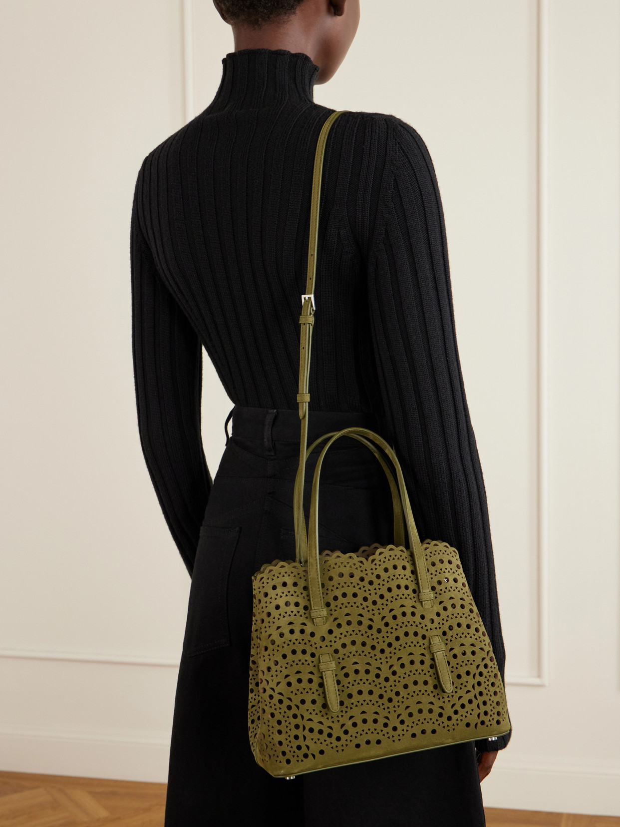 Alaïa - Mina Cut-Out Suede Tote