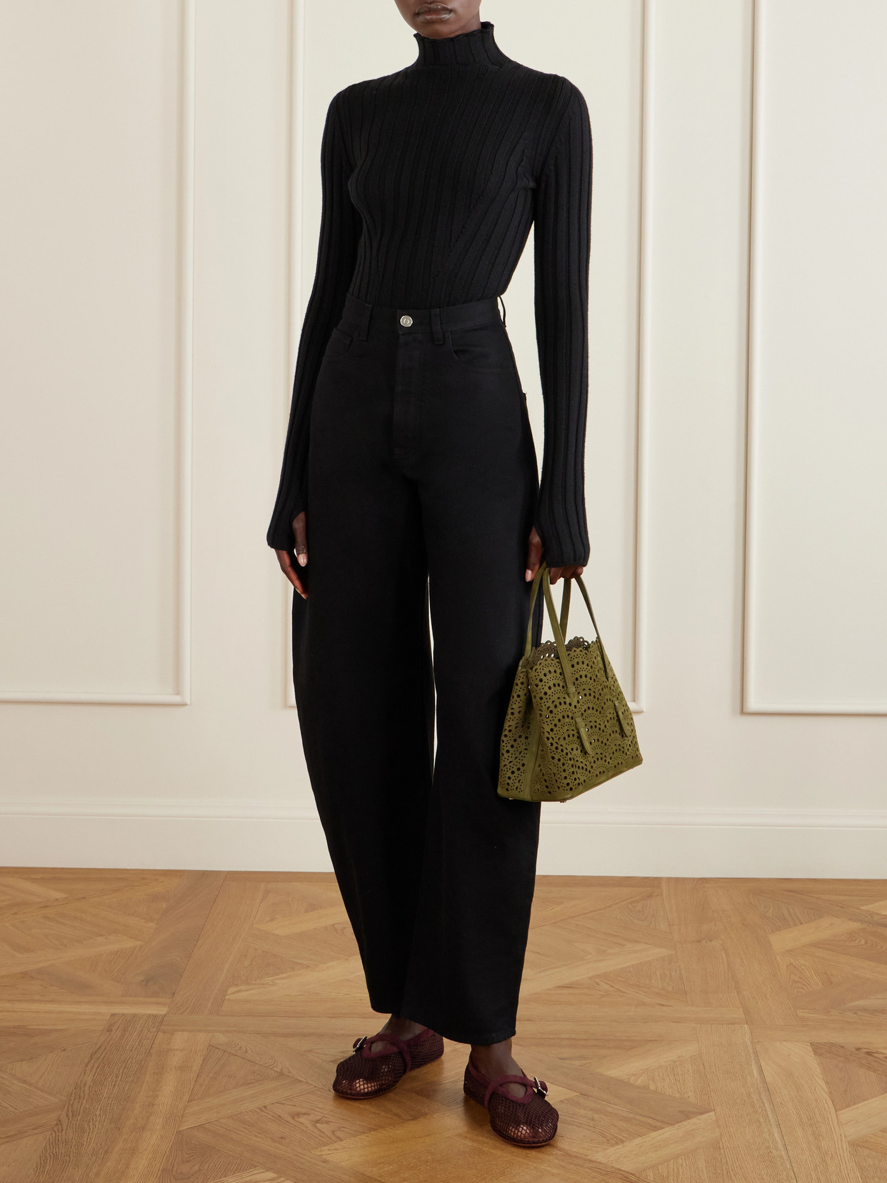 Alaïa - Mina Cut-Out Suede Tote