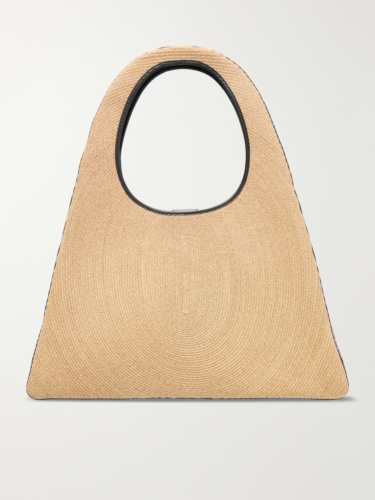 Alaïa - Leather-Trimmed Paper Straw Shoulder Bag
