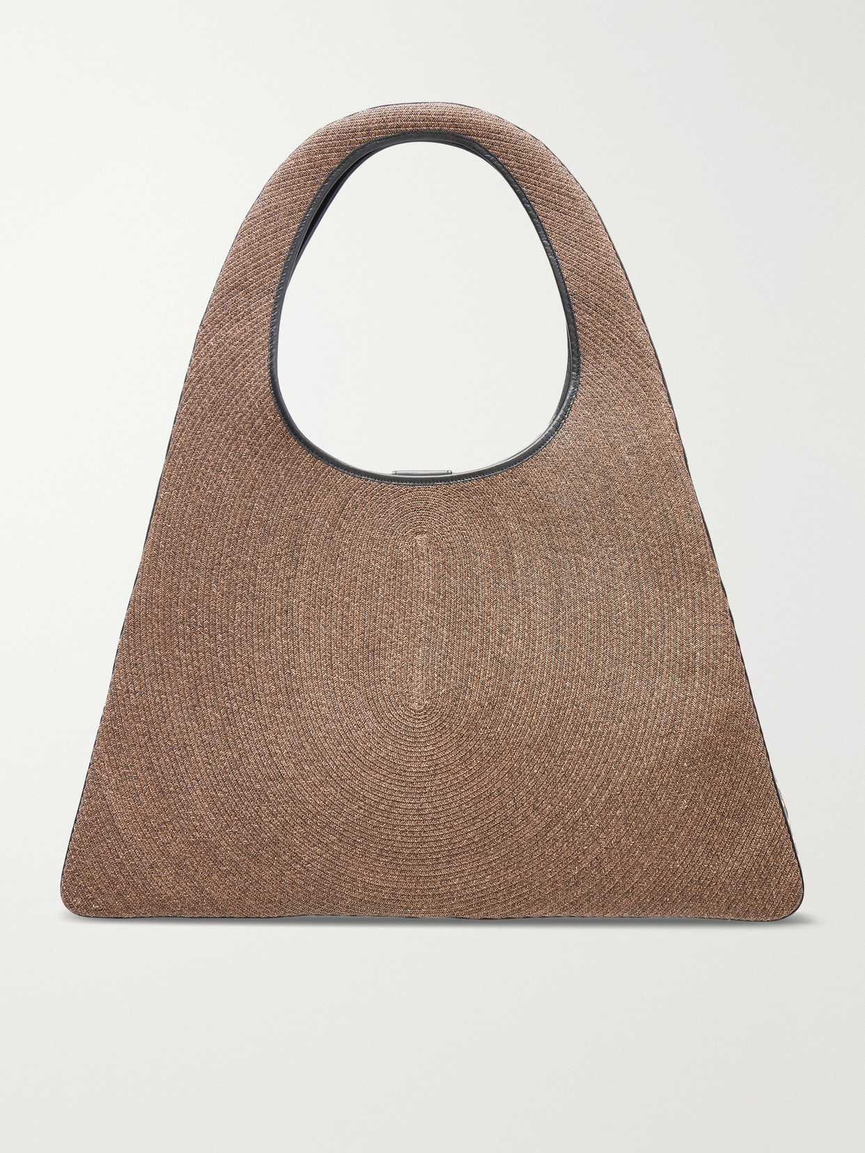Alaïa - Leather-Trimmed Paper Straw Shoulder Bag