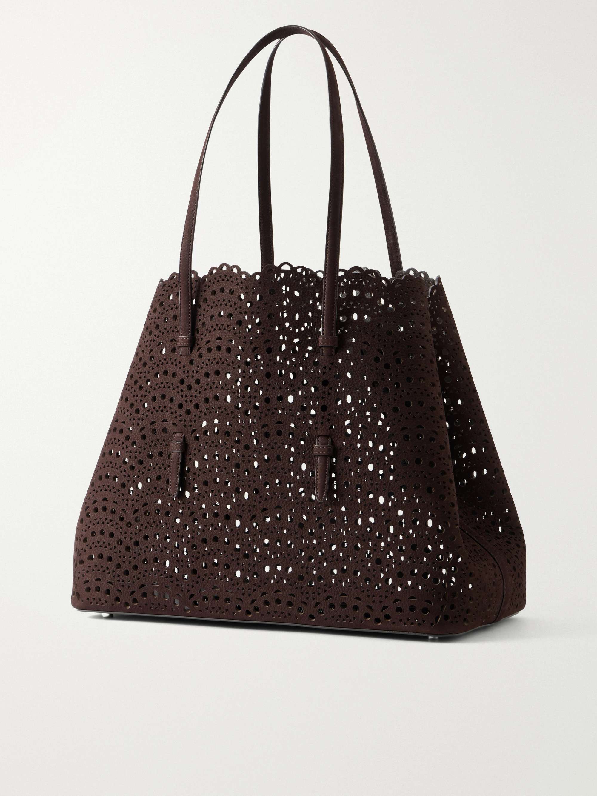 ALAÏA Mina 37 laser-cut leather tote | NET-A-PORTER