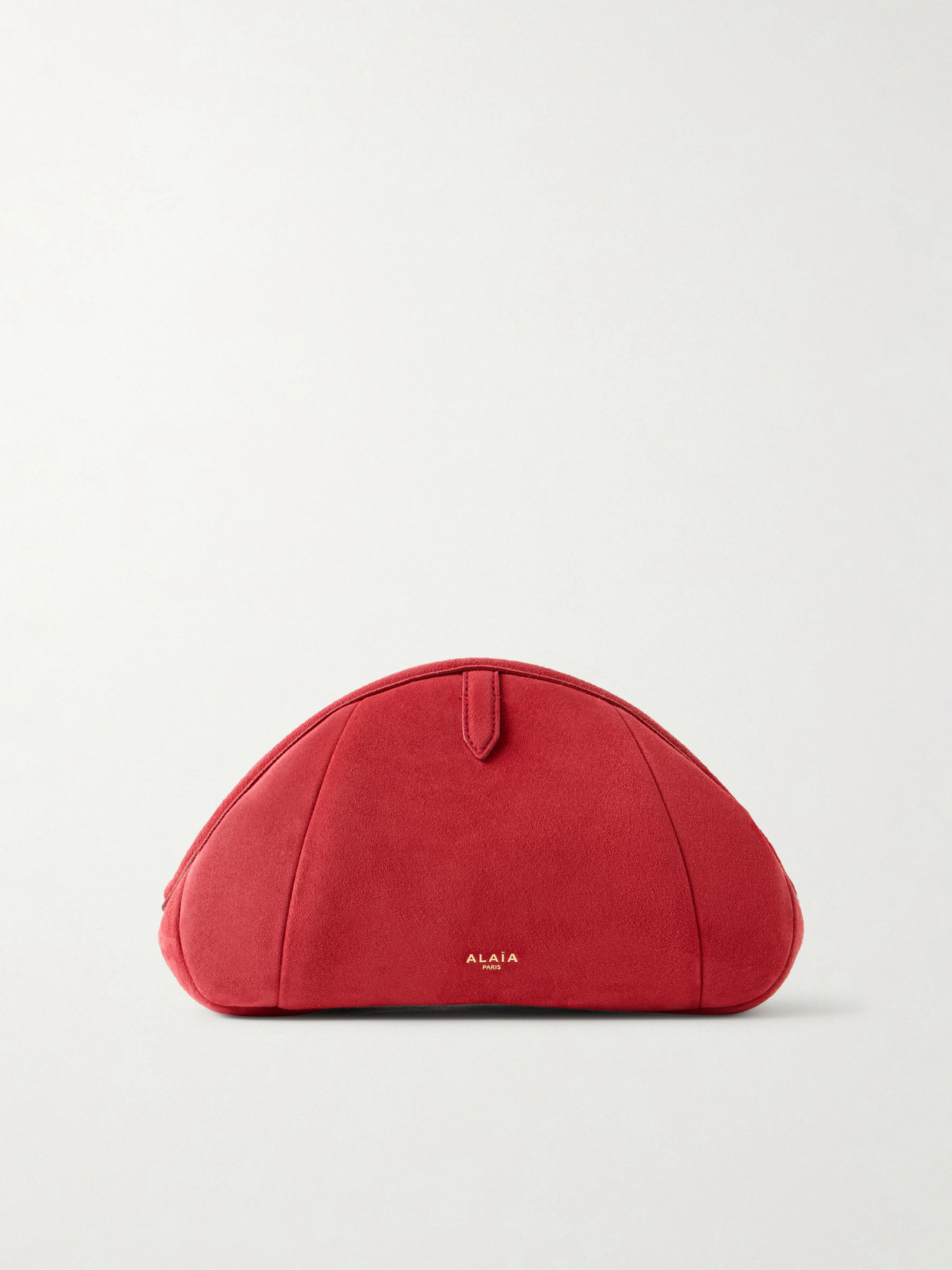 Alaïa Suede Clutch In Red