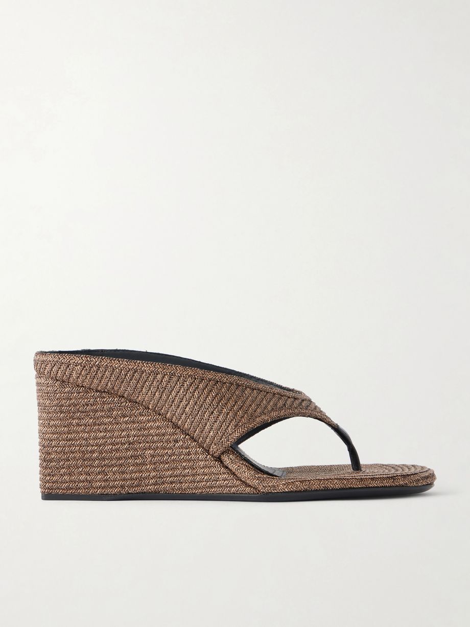 Tong 75 suede wedge sandals