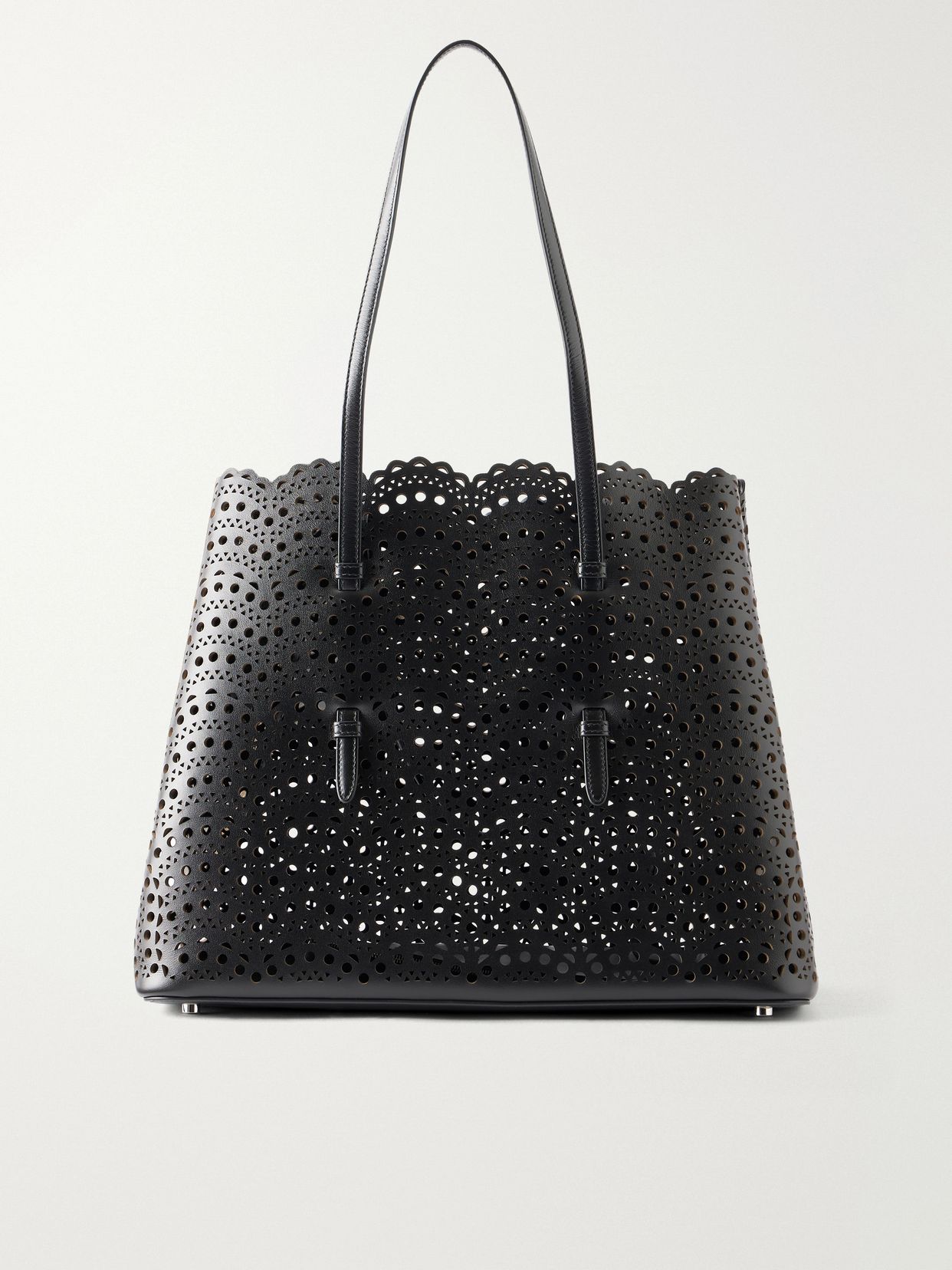 Mina 37 laser-cut leather tote