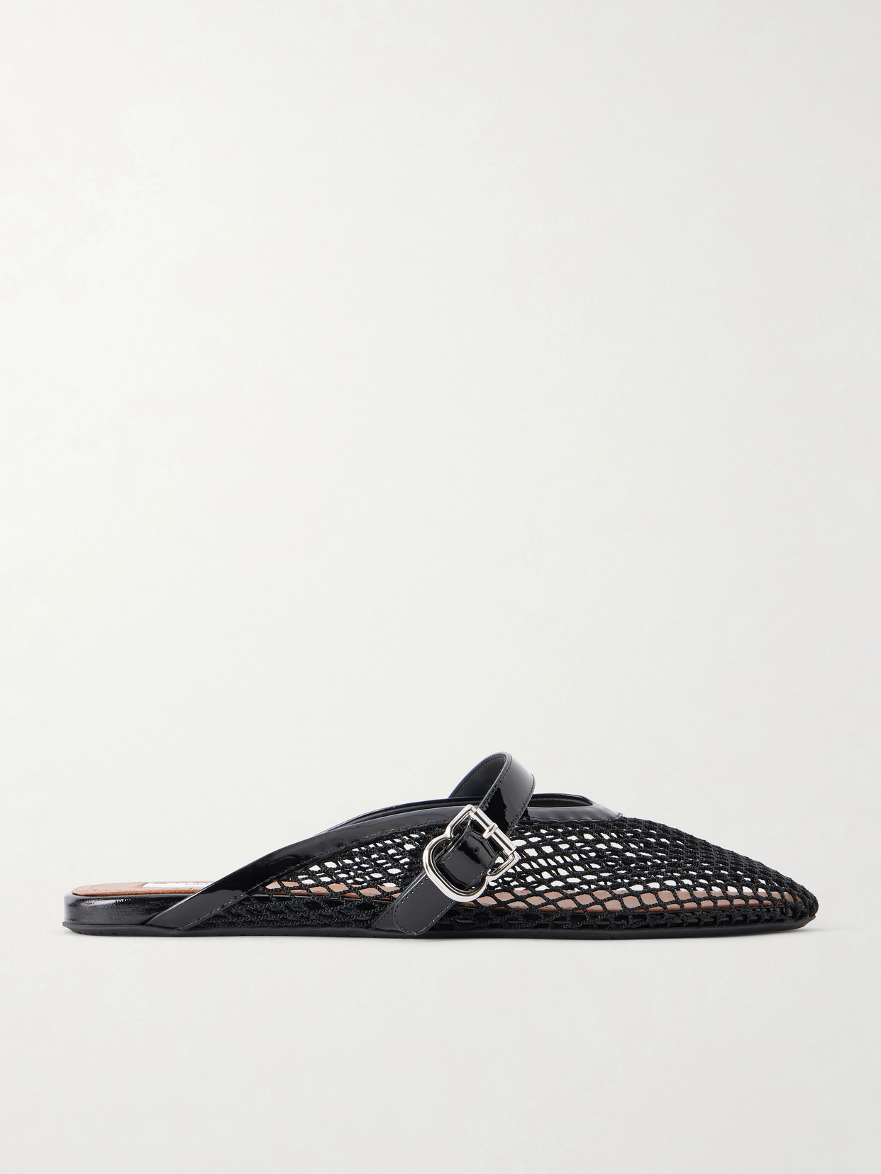 Alaïa - Fishnet Flat Mules - Black