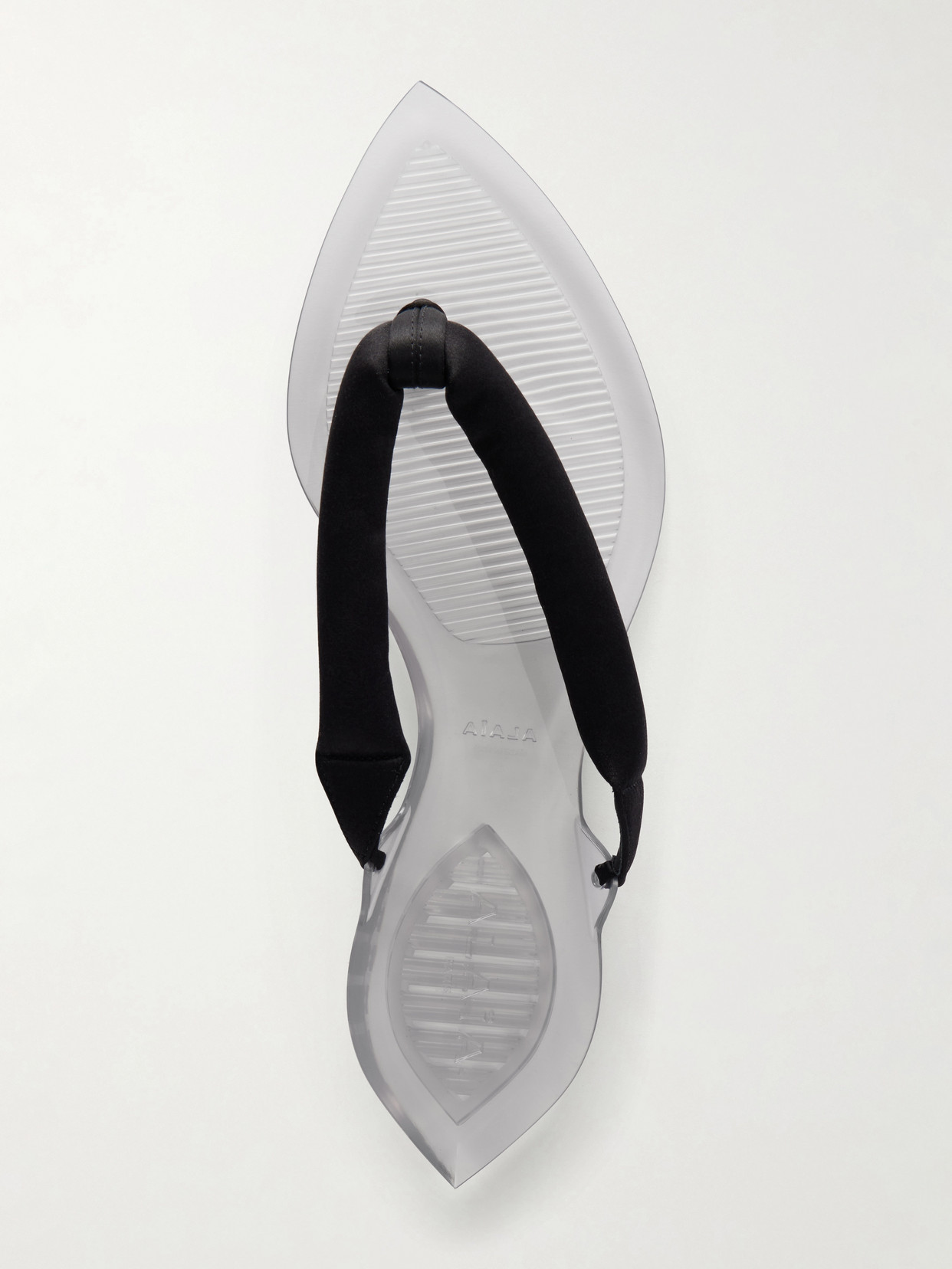 Alaïa - Invisible Jelly Satin-Trimmed Sandals