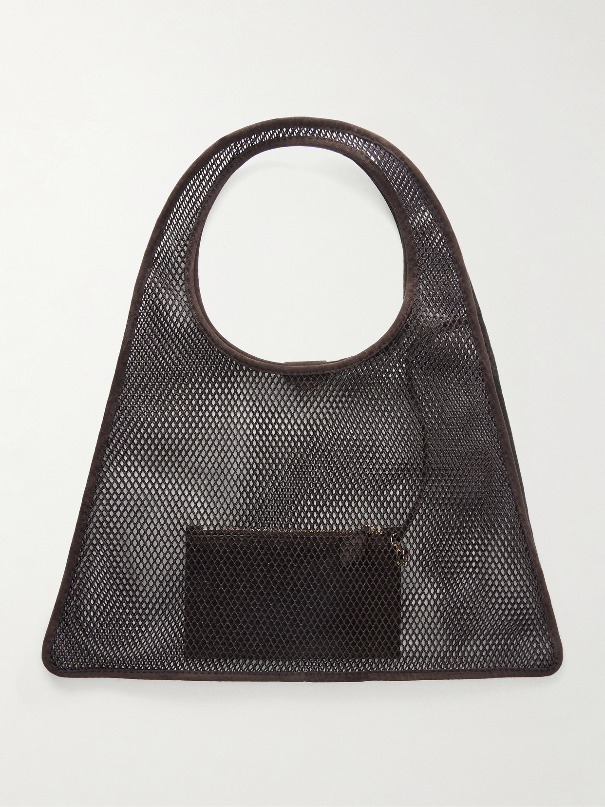 Alaïa Solid Color Leather Shoulder Bag In Brown