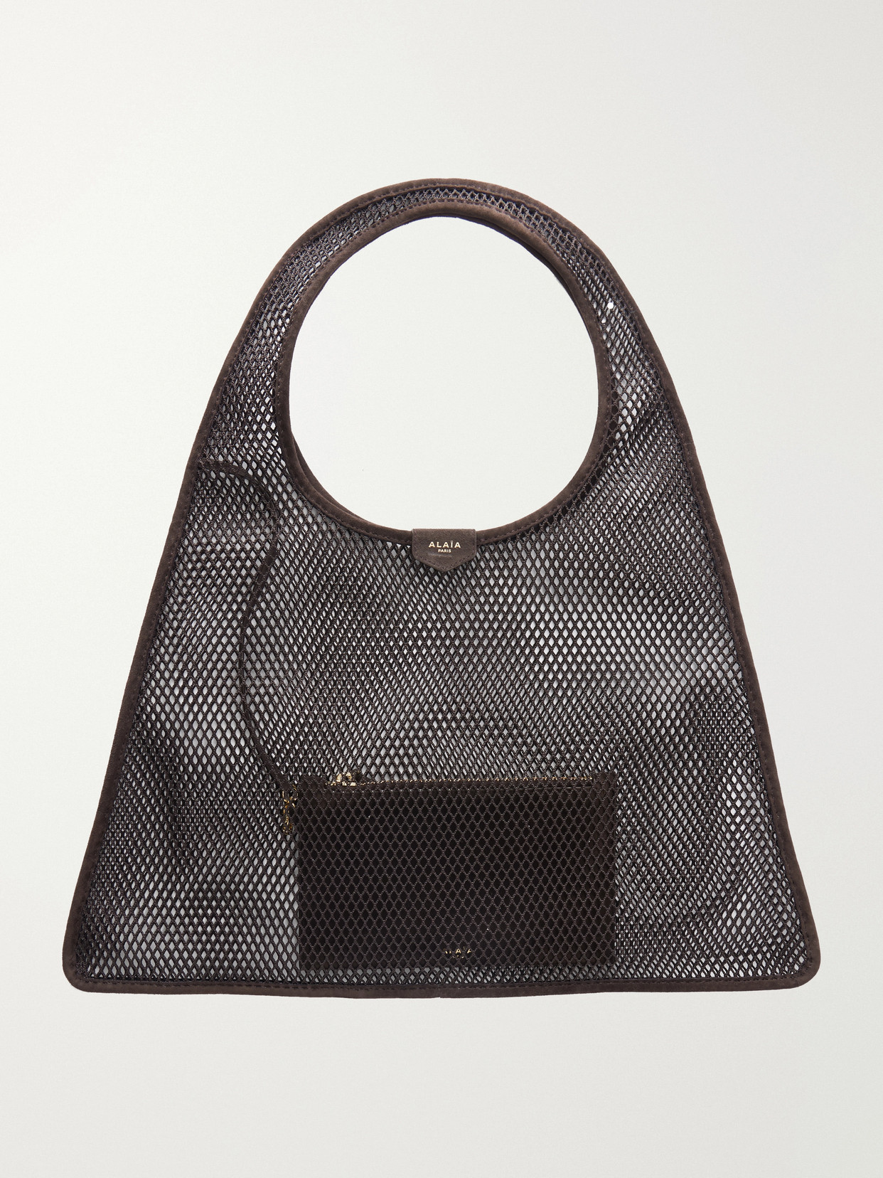 Alaïa Hobo Leather Shoulder Bag In Brown