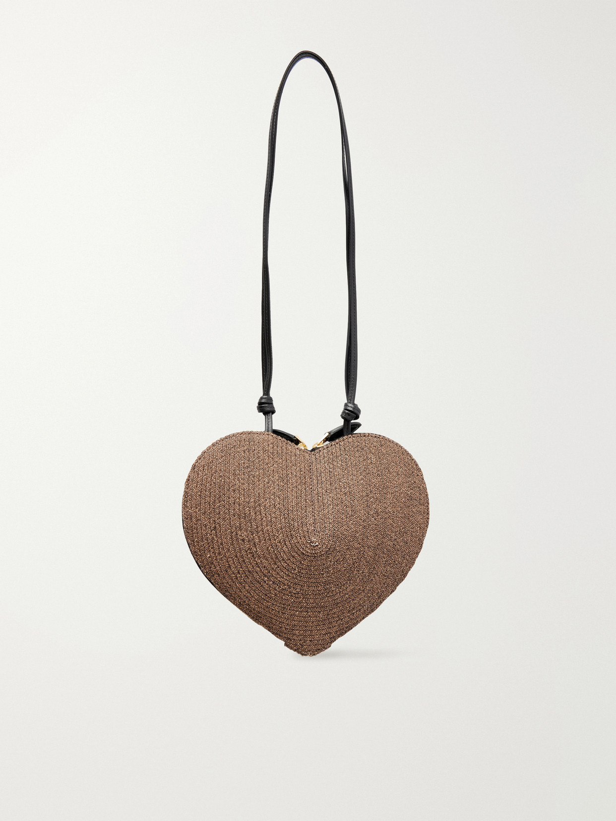 Alaïa - Le Caur Leather-Trimmed Raffia Shoulder Bag