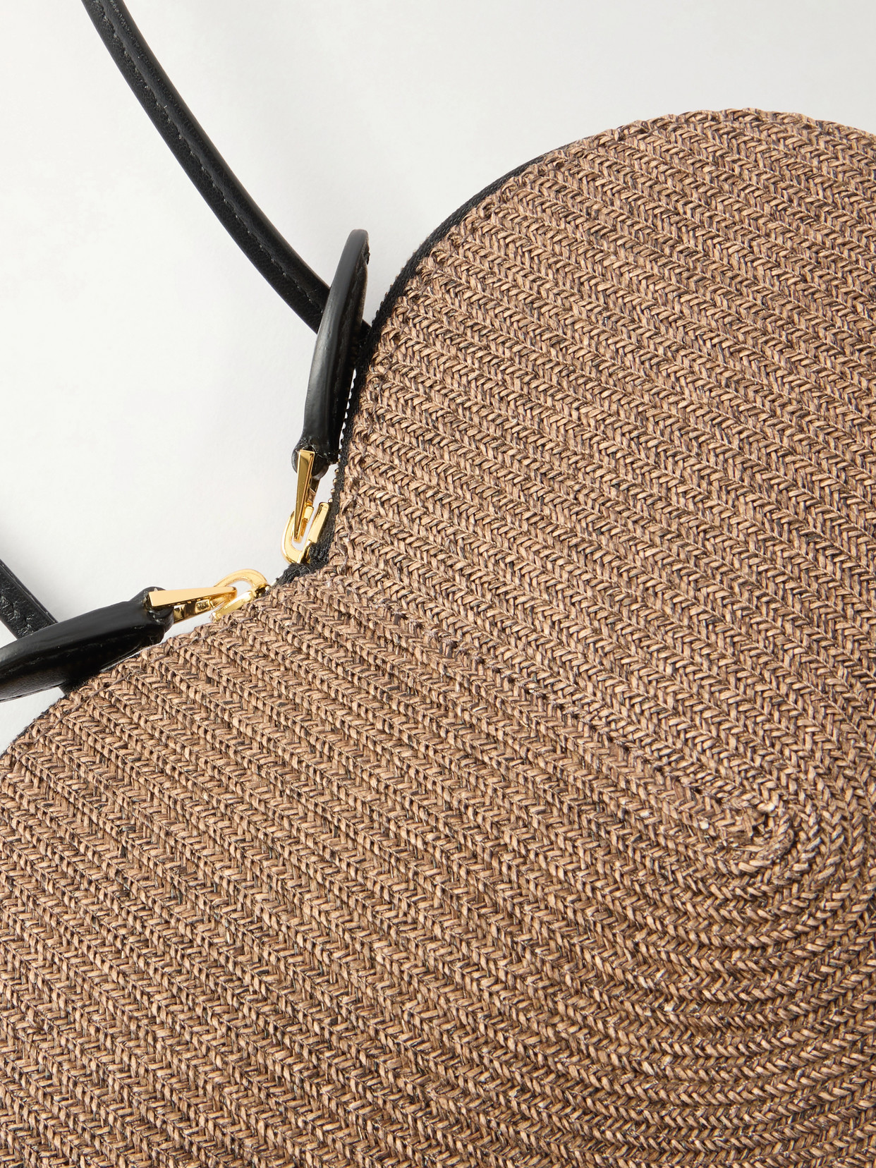 Alaïa - Le Caur Leather-Trimmed Raffia Shoulder Bag
