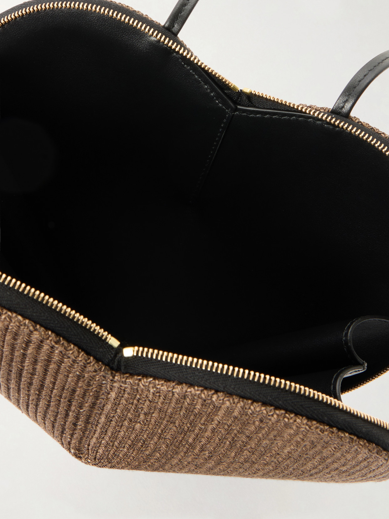 Alaïa - Le Caur Leather-Trimmed Raffia Shoulder Bag
