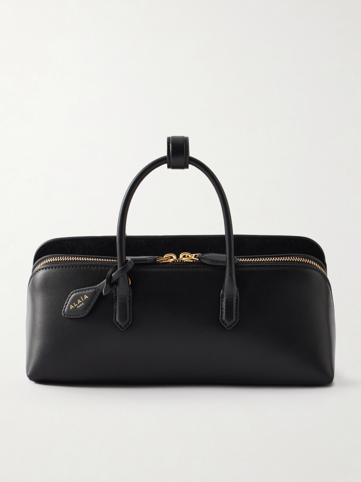 Alaïa Delta Leather Small Shoulder Bag In Black