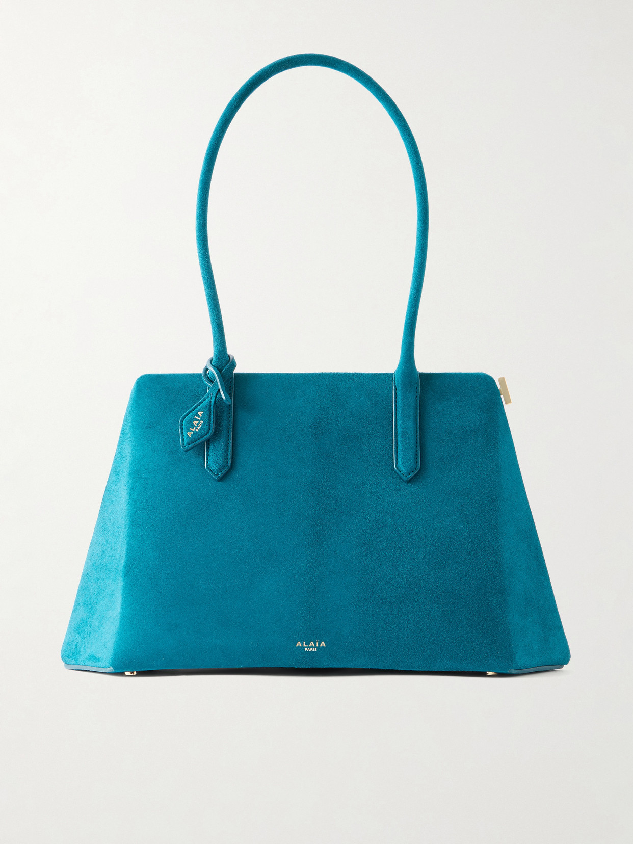 Alaïa Prisme Suede Shoulder Bag In Blue