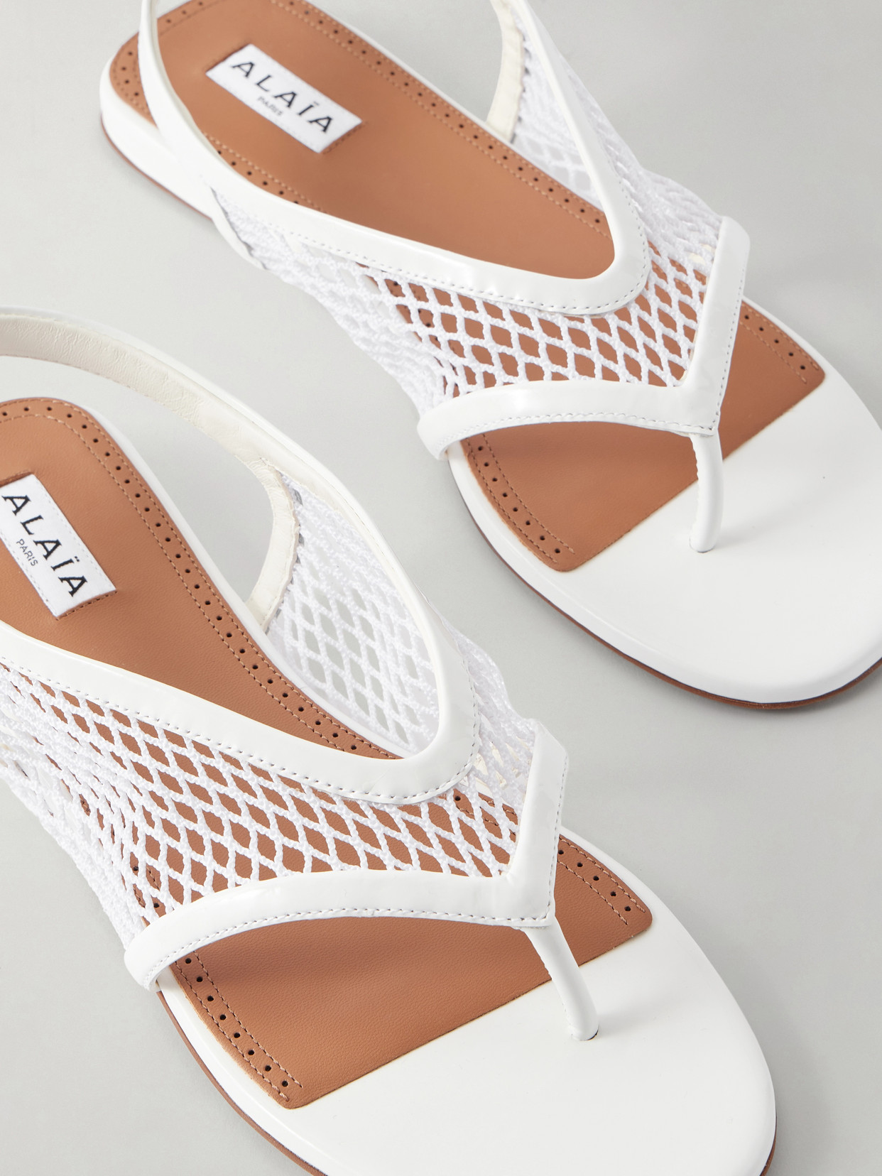 Alaïa - Fishnet Flat Sandals