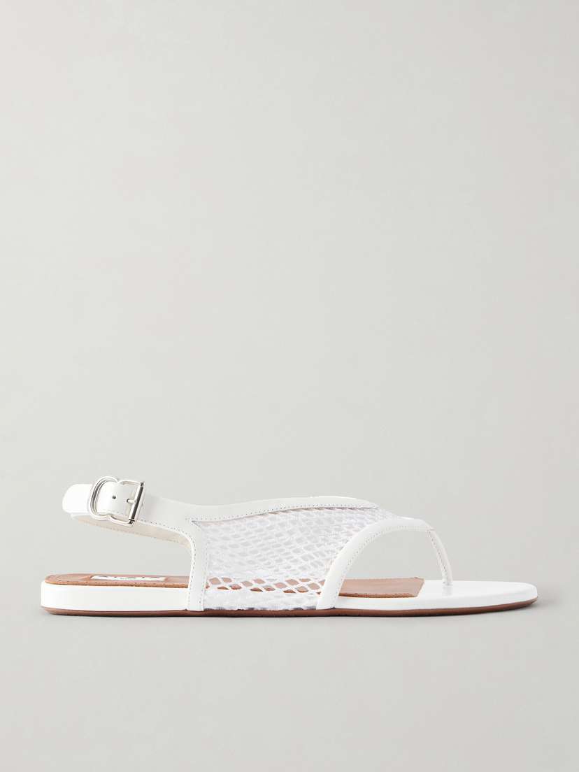 Alaïa Fishnet Flat Sandals