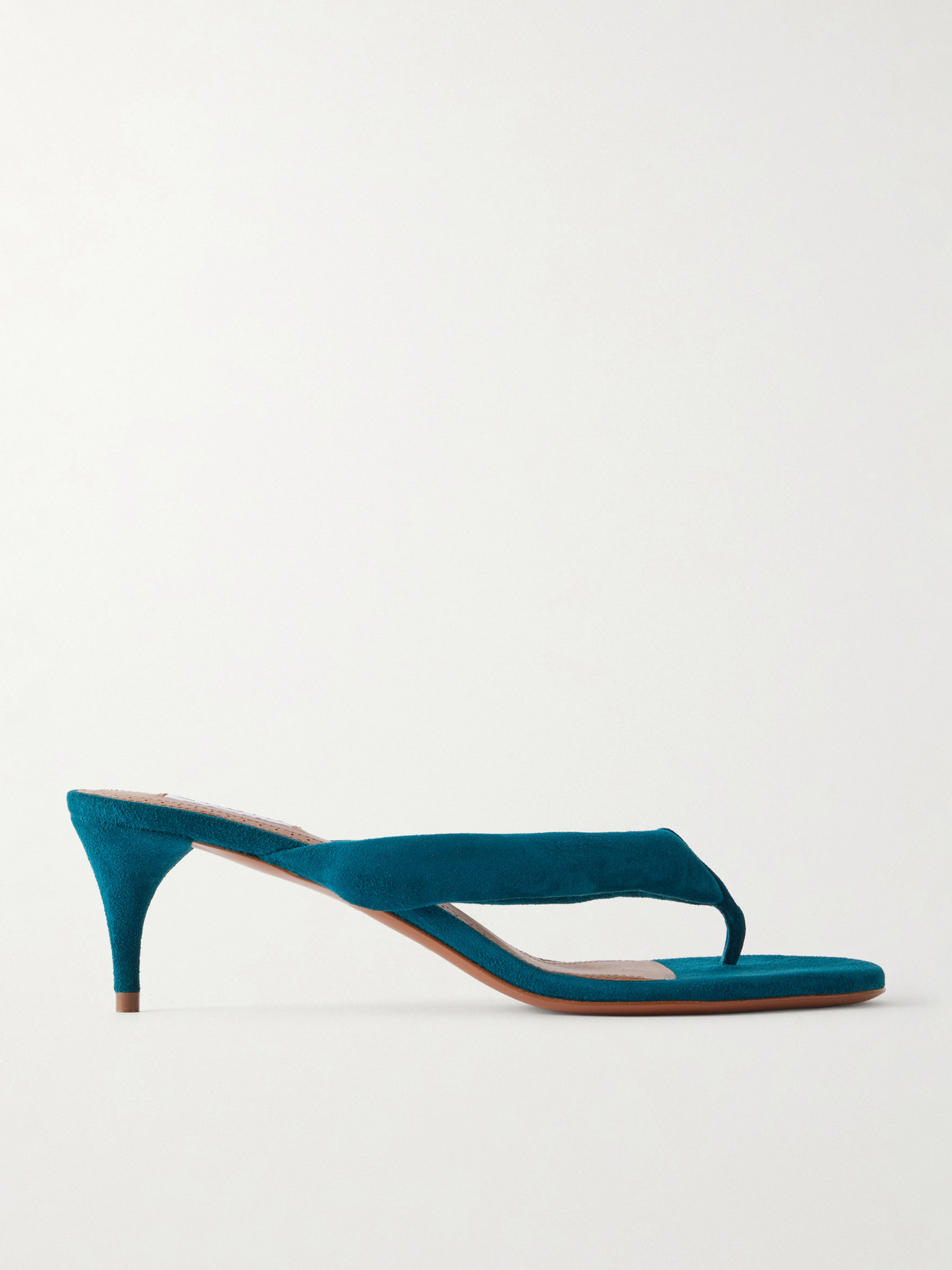 Alaïa - 55 Padded Suede Thong Sandals