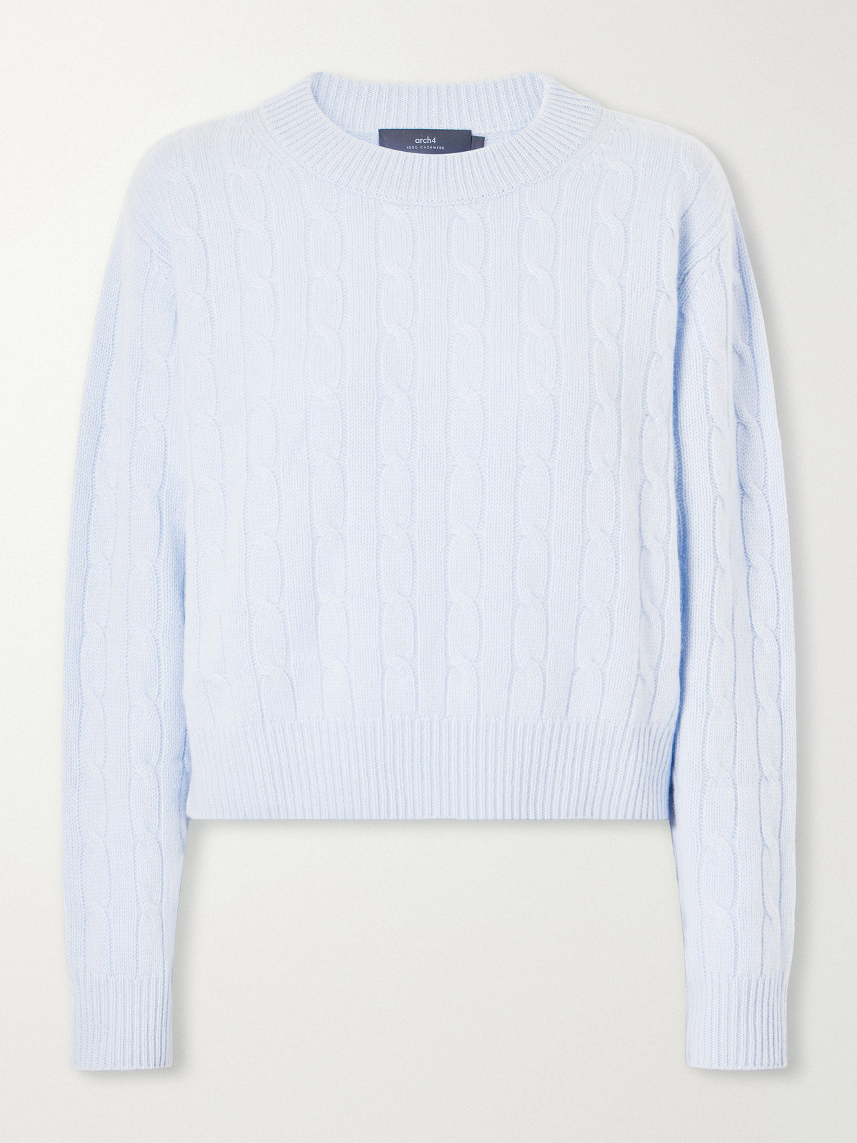 Arch4 Tinka Cable-knit Cashmere Sweater In Blue