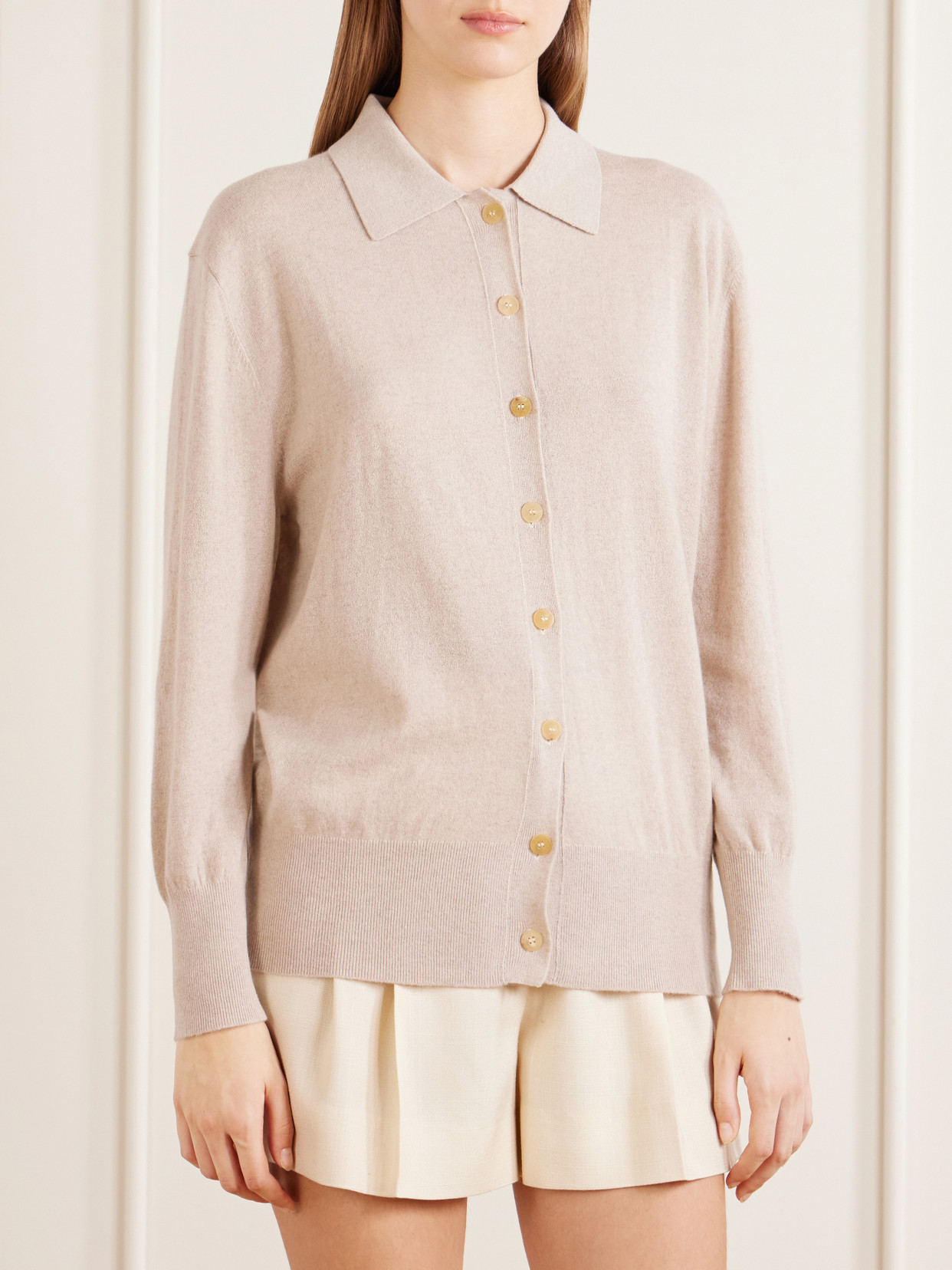 Scarf-Detailed Cashmere Sweater
