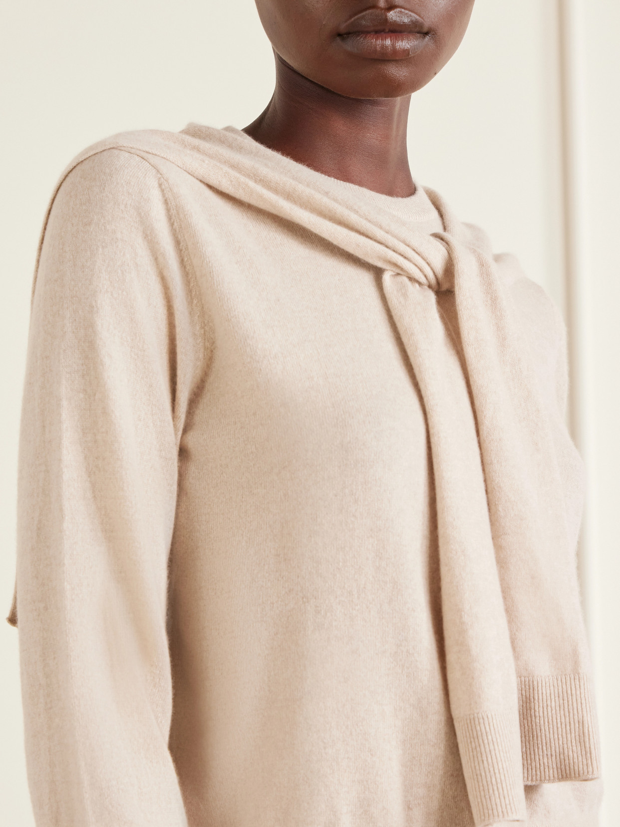 Eldergrove Tie-Detailed Cashmere Sweater