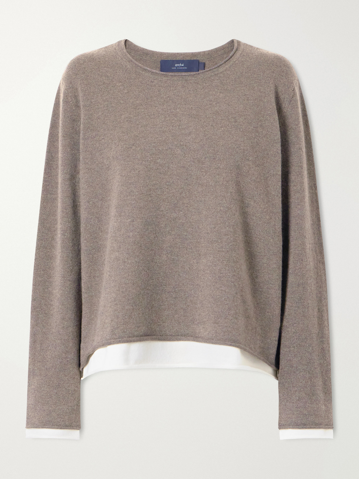Arch4 Mirella Cashmere Sweater And Midi Skirt Set In Brown