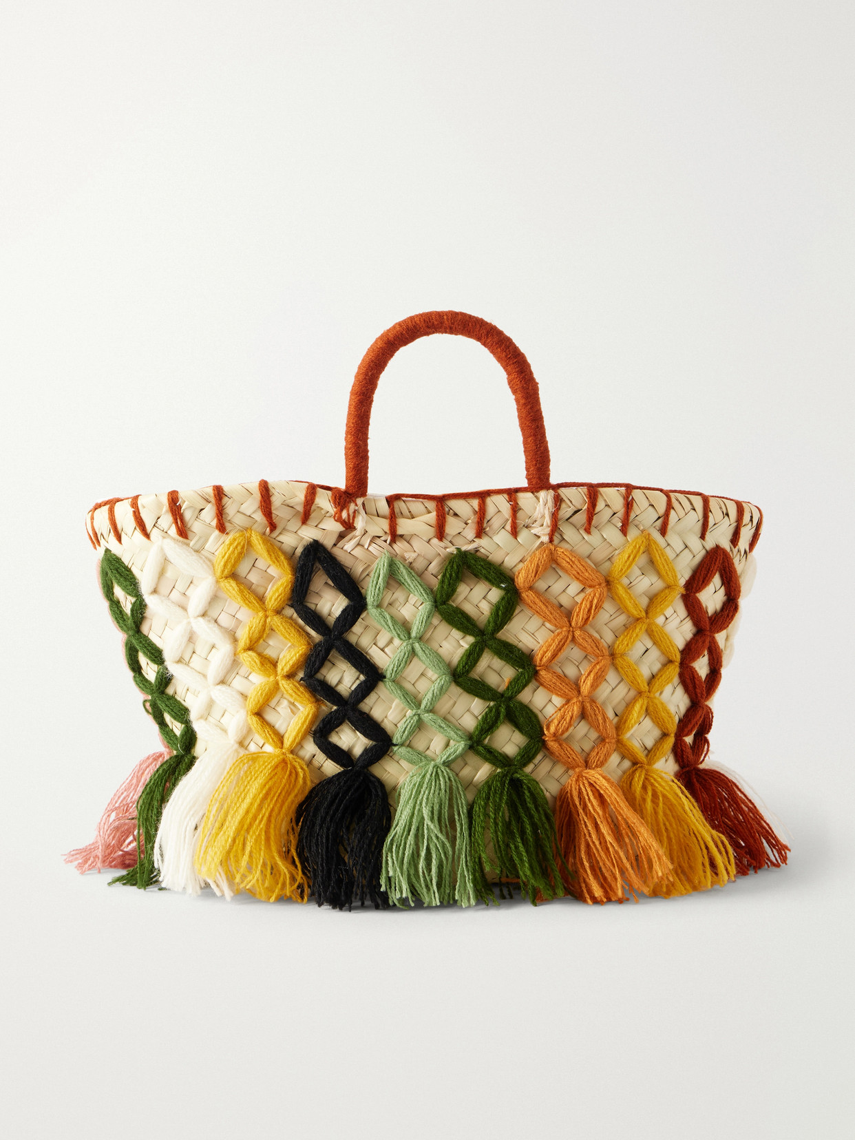 Cap D’antibes Panier Raffia Tote In Brown