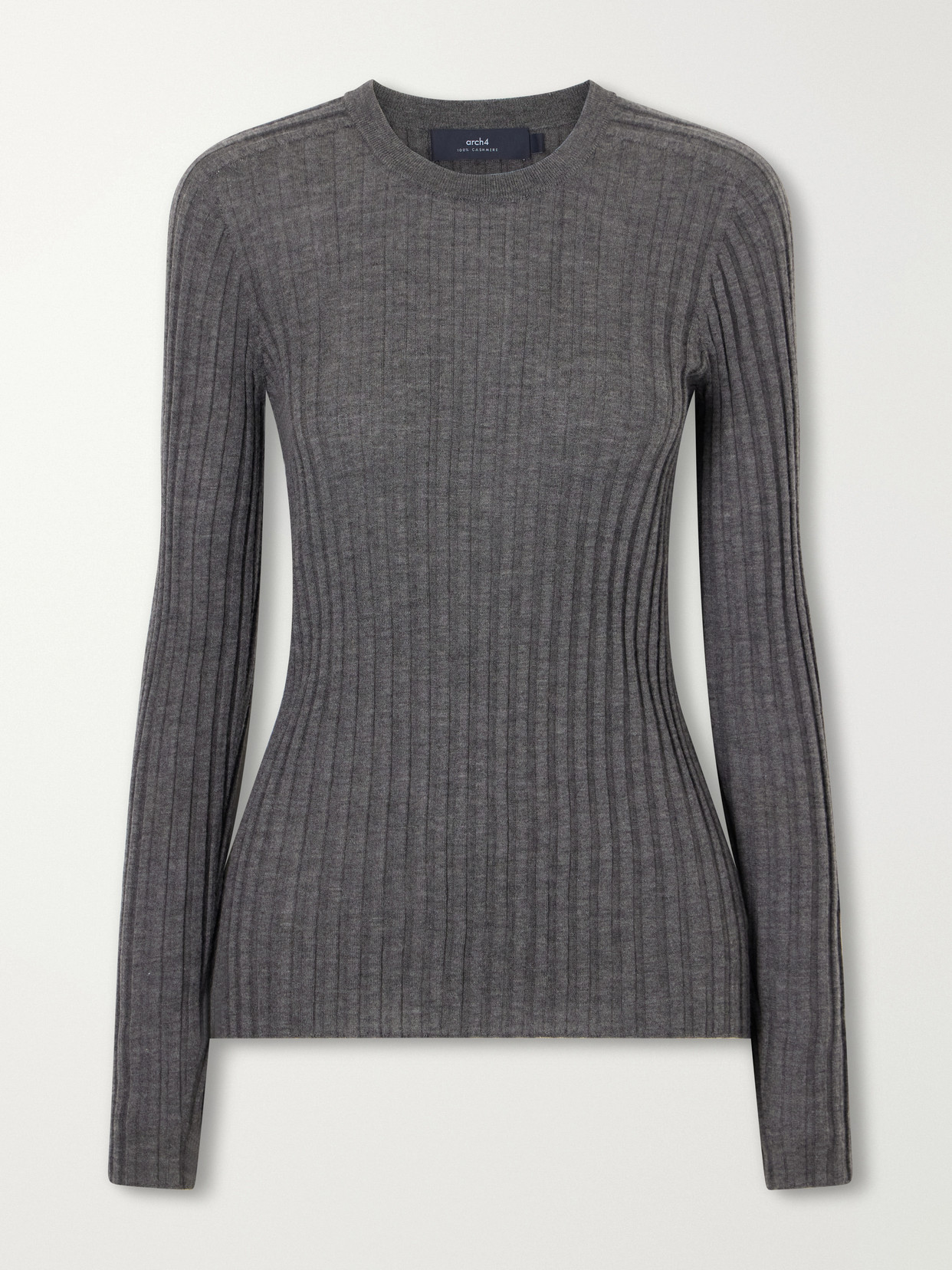 Arch4 Ribbed Cashmere Sweater In Gray