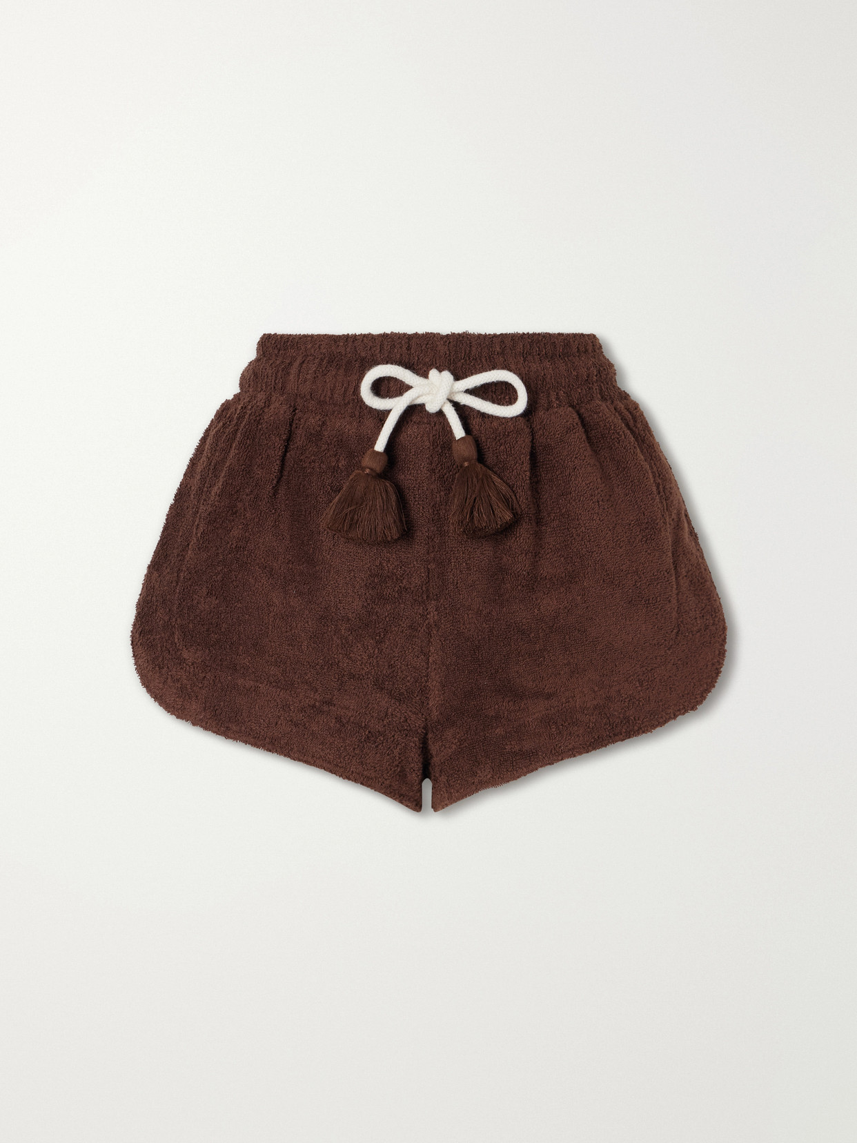 Cap D’antibes Kelly Cotton-terry Shorts In Brown