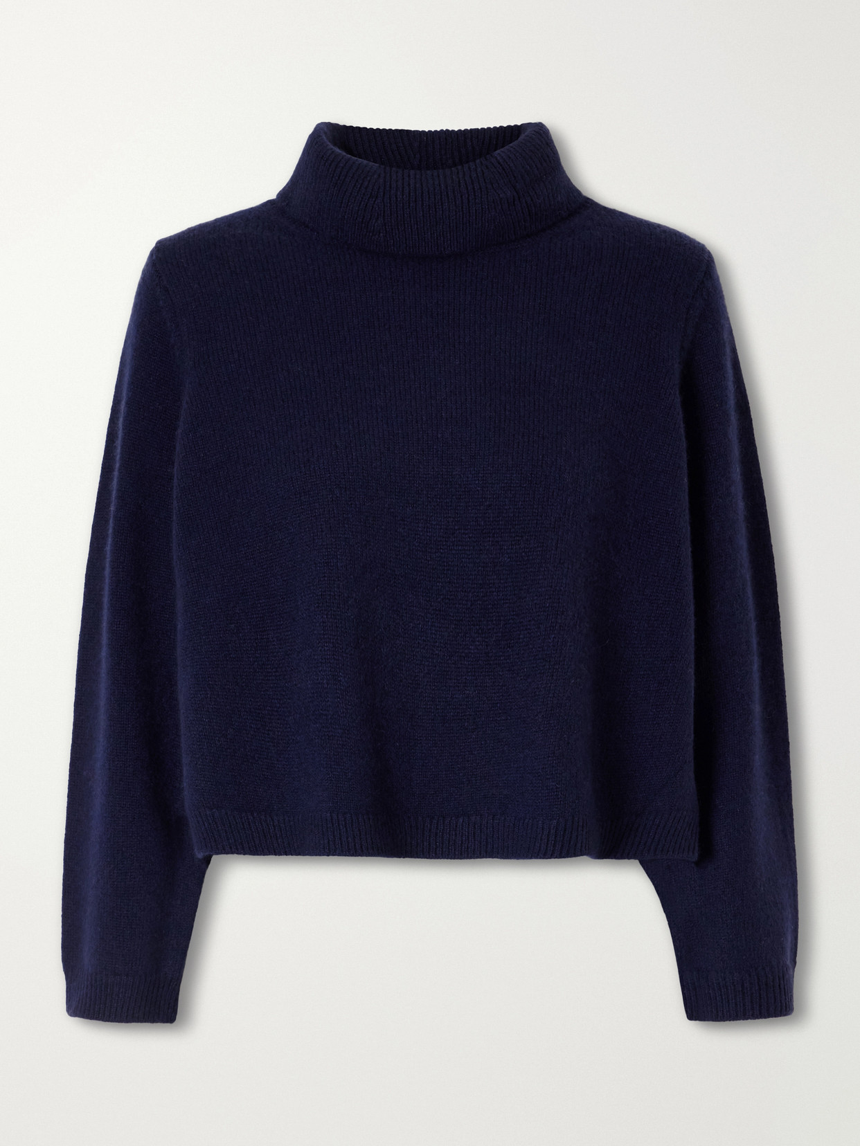 Arch4 Harwood Cropped Cashmere Turtleneck Sweater In Blue
