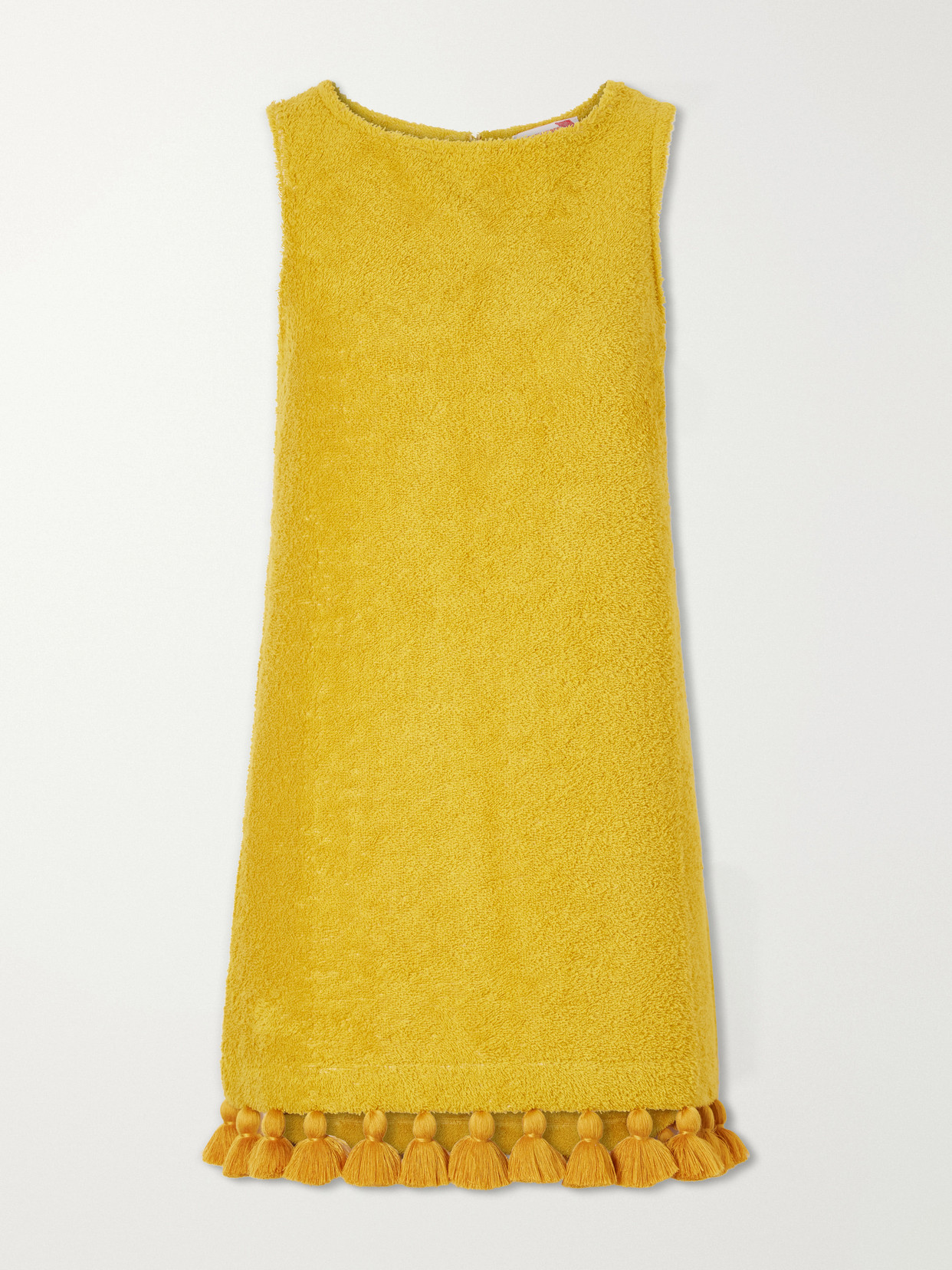 Cap D’antibes Manon Cotton-terry Mini Dress In Yellow