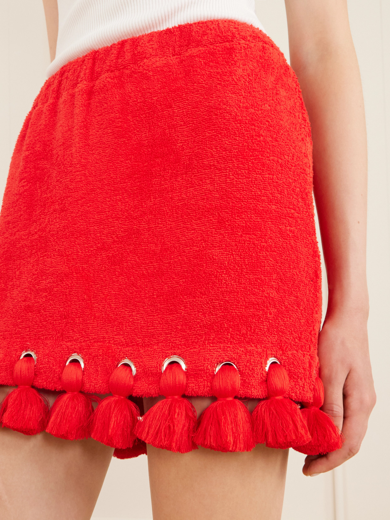 Georgia Embellished Organic Cotton-Terry Mini