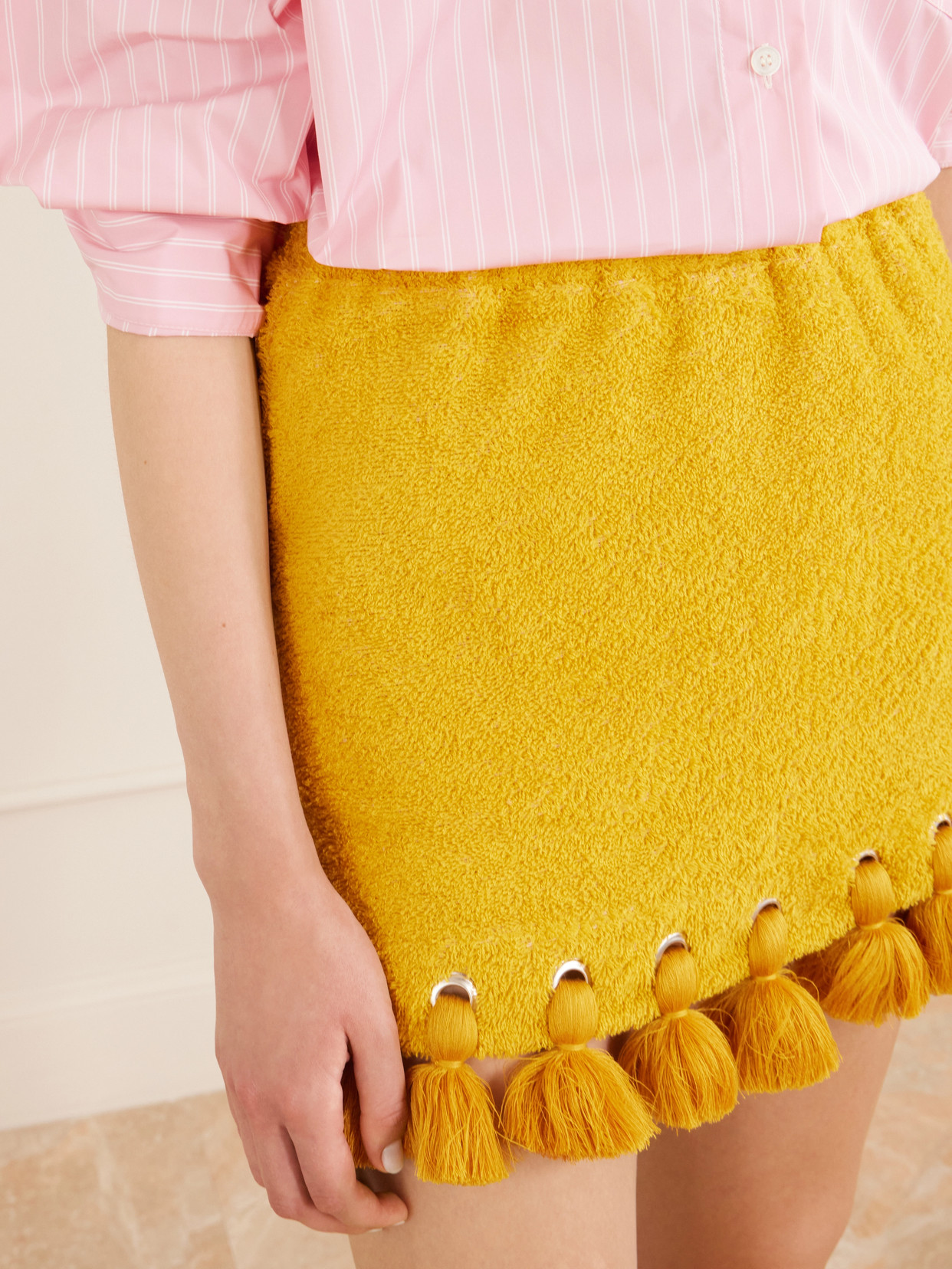 Georgia Embellished Organic Cotton-Terry Mini