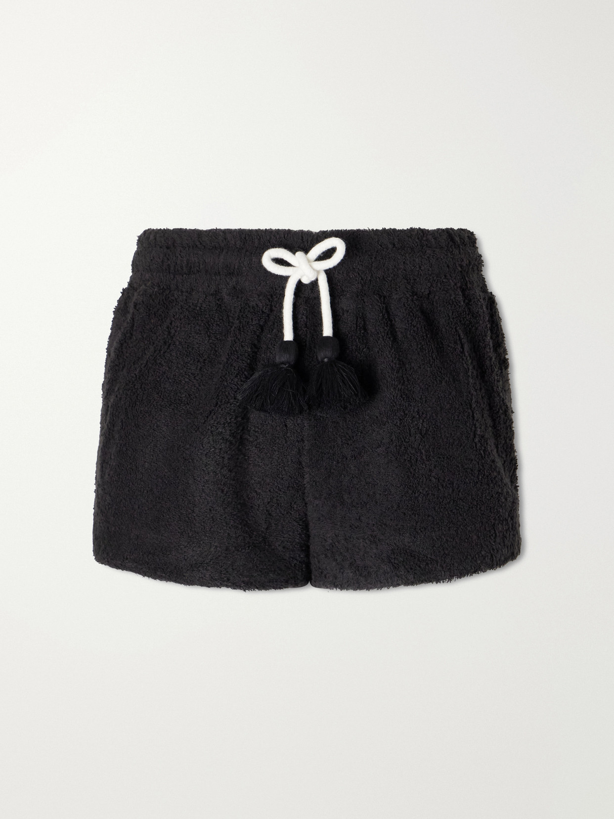 Cap D’antibes Kelly Cotton-terry Shorts In Black