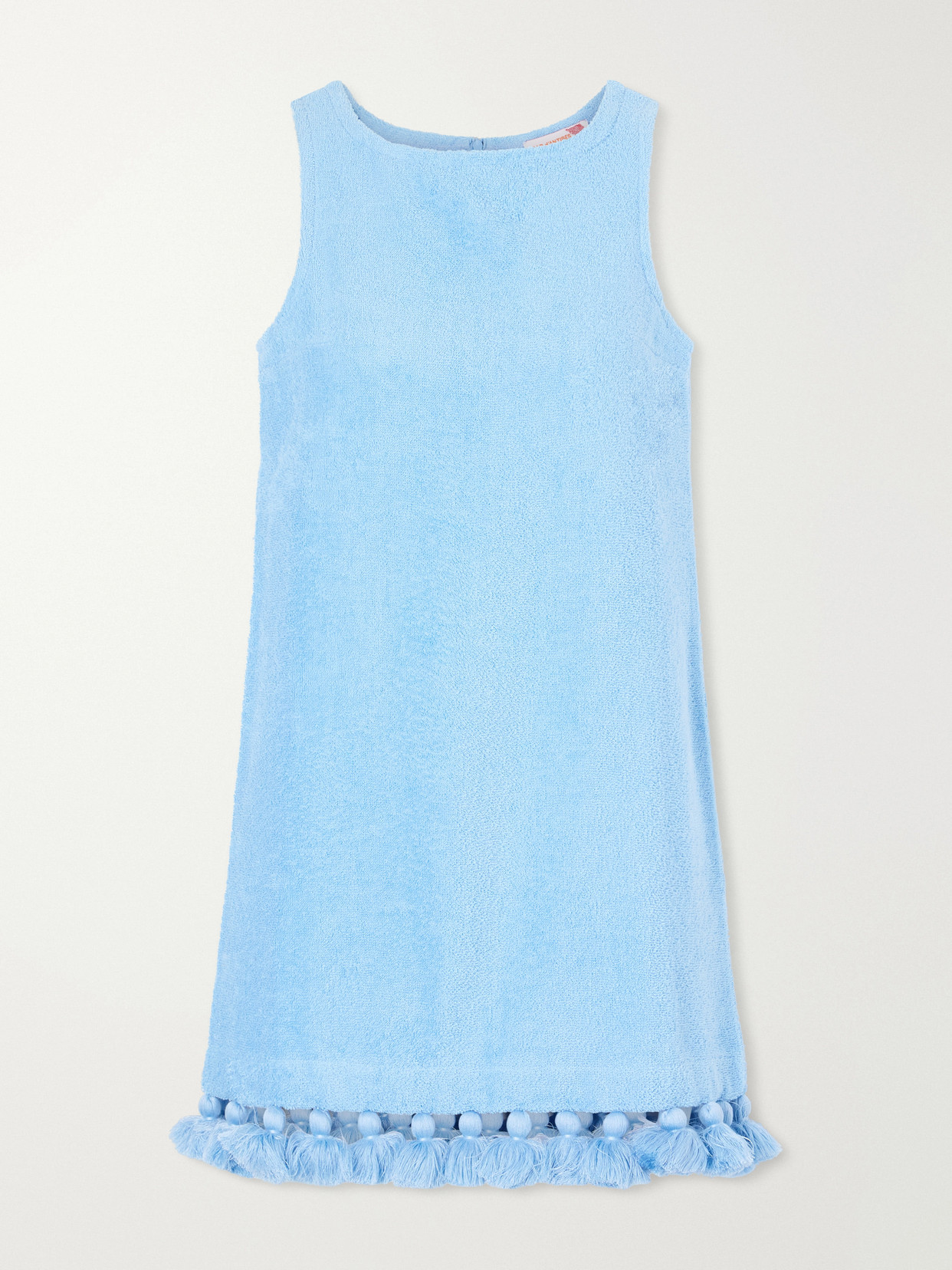 Cap D’antibes Manon Cotton-terry Mini Dress In Blue