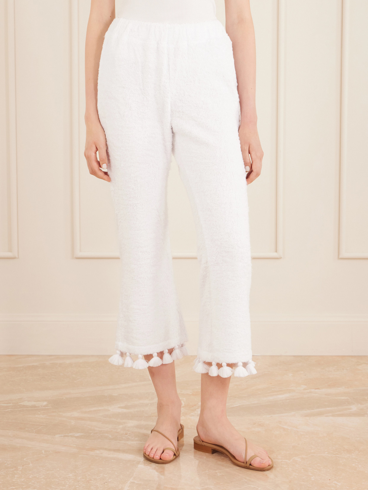 Morgane Cotton-Terry Straight-Leg Pants