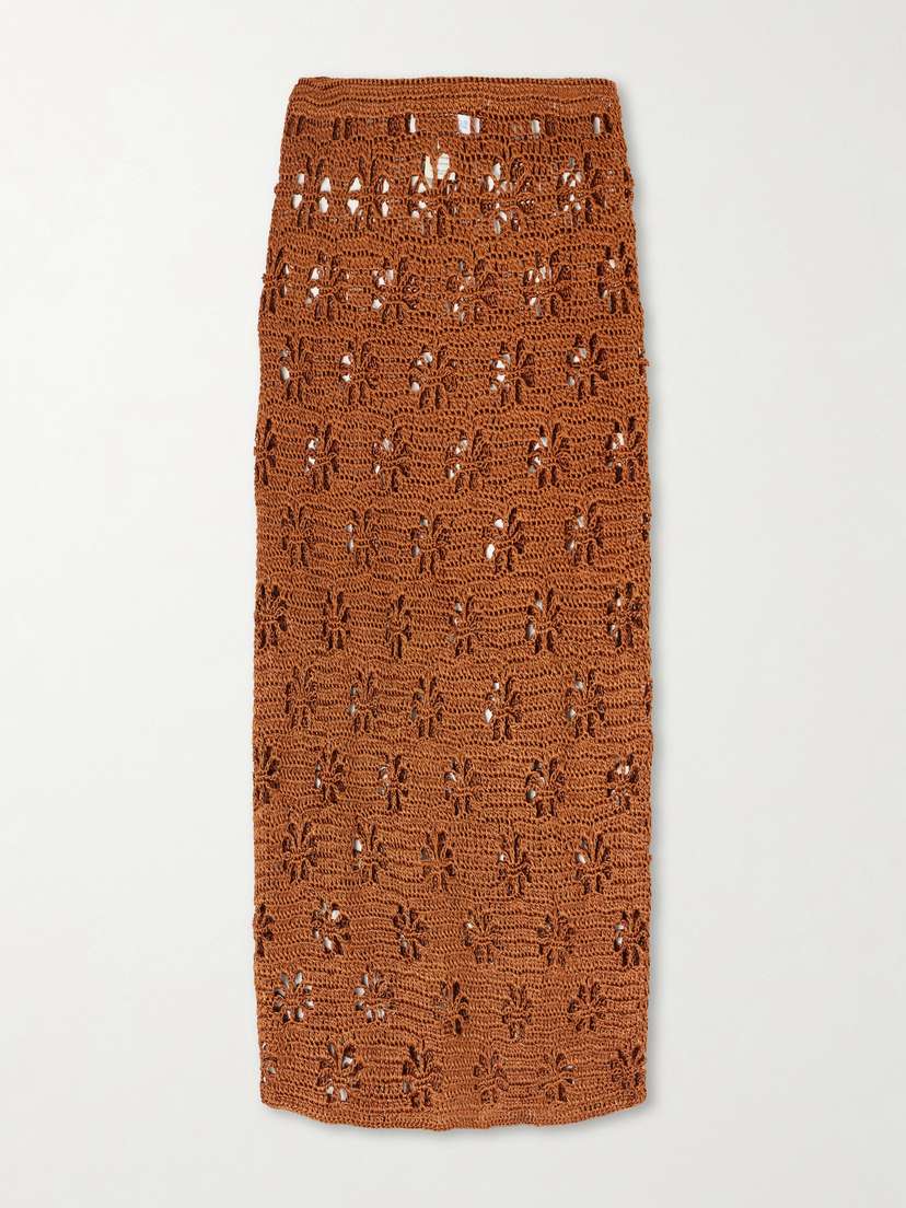 Calle Del Mar Crocheted Midi Skirt