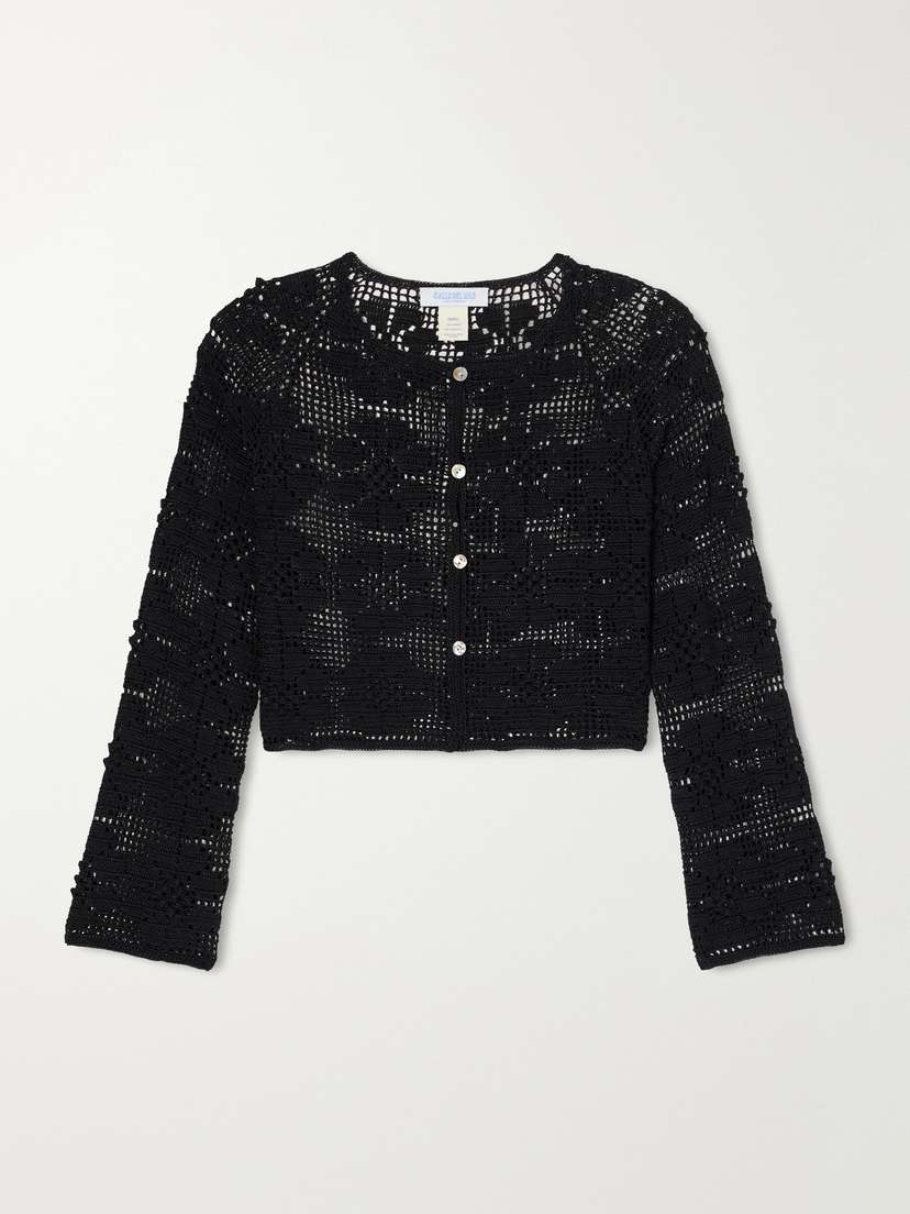 Calle Del Mar Daisy Chain Cropped Crocheted Cardigan | Thumbnail 6 Calle Del Mar Daisy Chain Cropped Crocheted Cardigan | Thumbnail 6