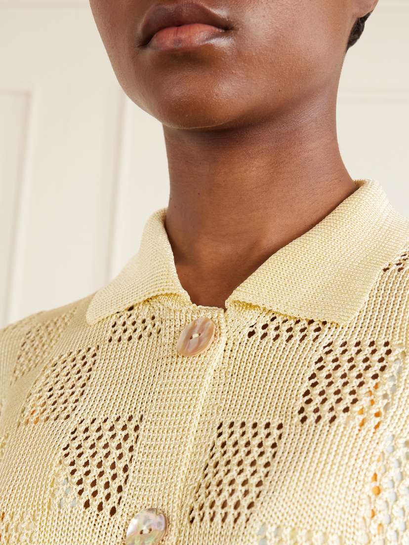 Calle Del Mar Checked Woven Cardigan | Thumbnail 4 Calle Del Mar Checked Woven Cardigan | Thumbnail 4