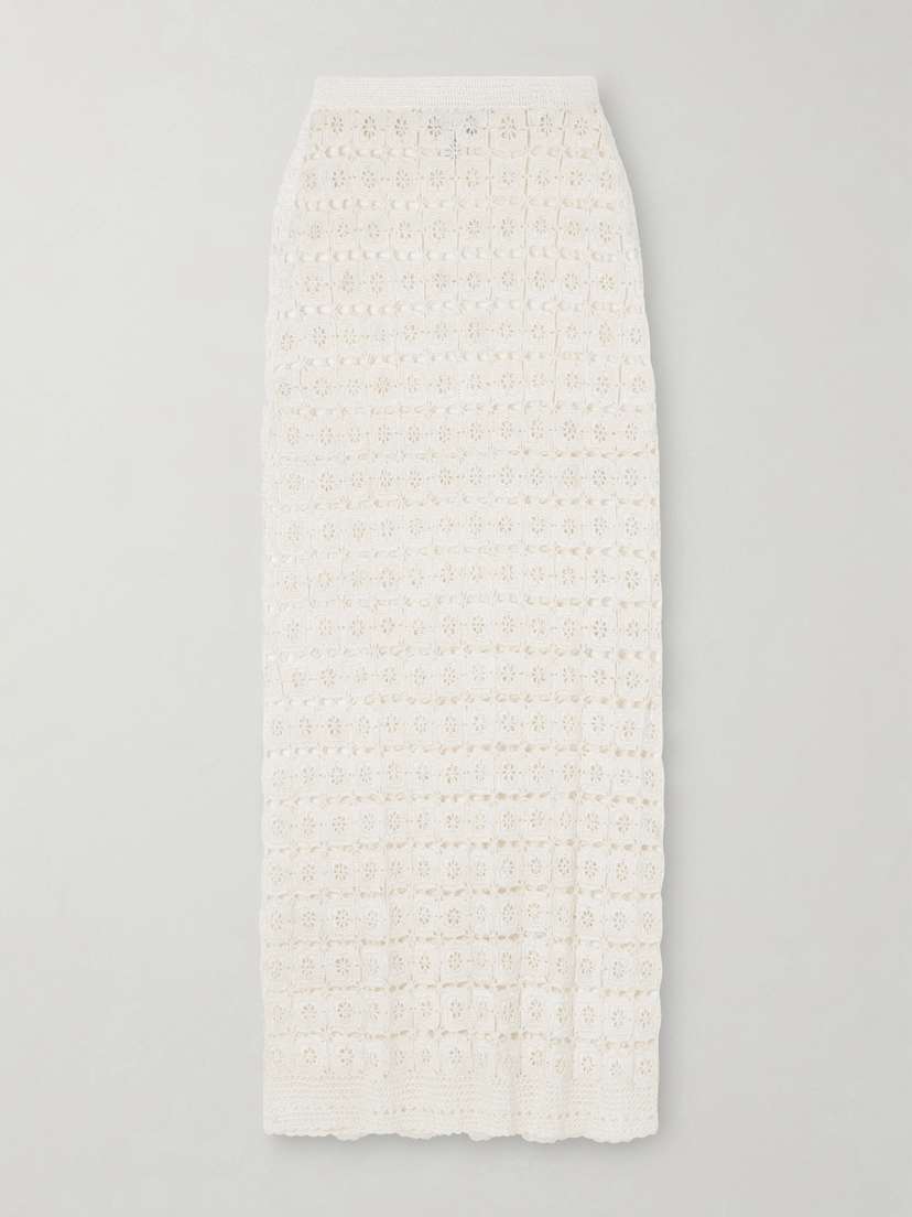 Calle Del Mar Tea Party Crochet Midi Skirt