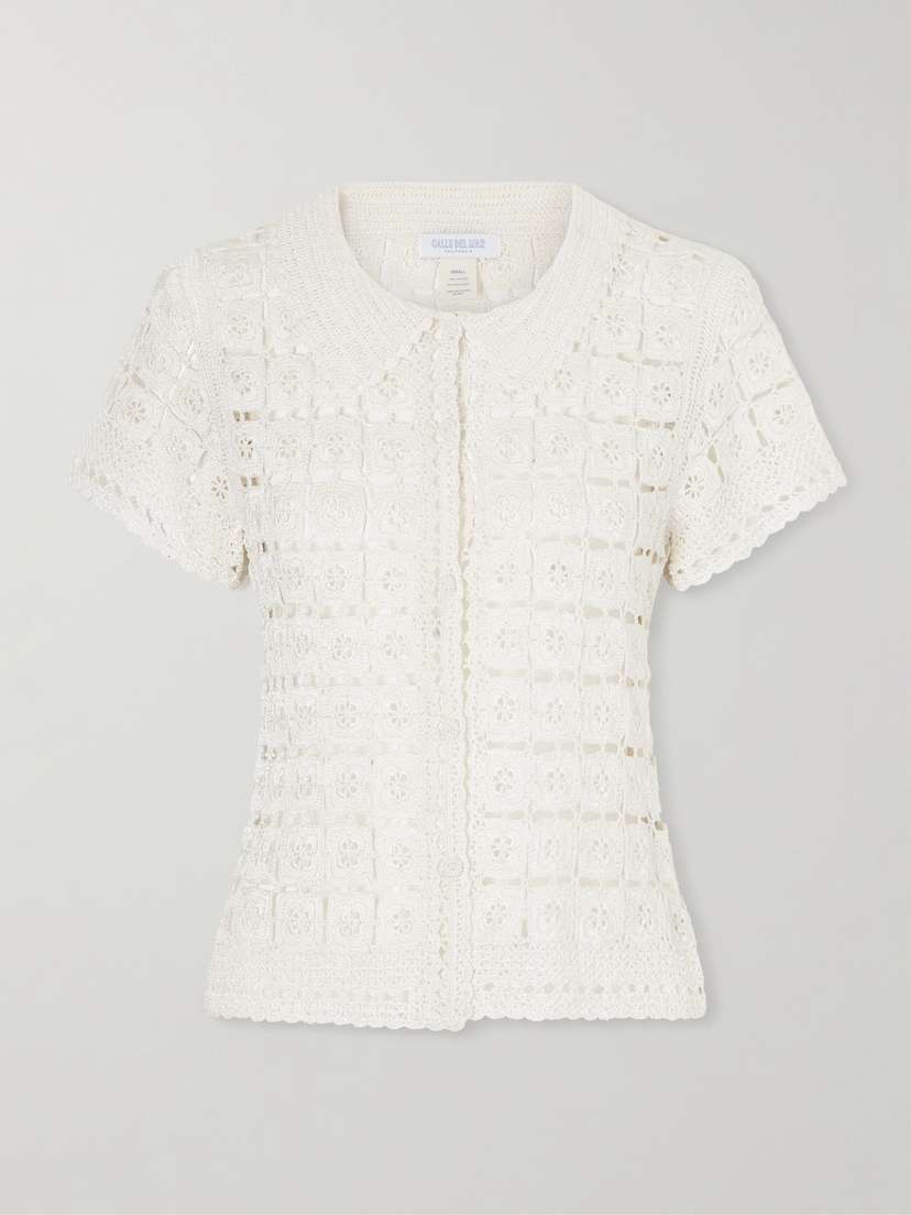 Calle Del Mar Crocheted Shirt