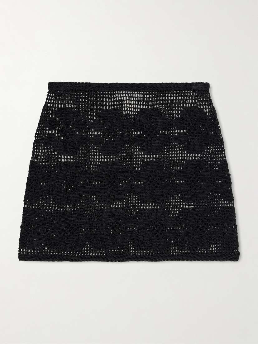 Calle Del Mar Daisy Chain Crocheted Mini Skirt