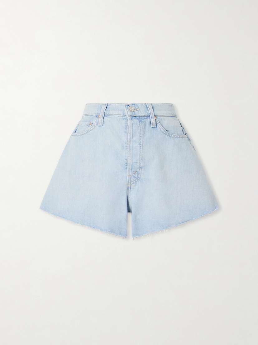 Mother Flutter Denim Shorts | Thumbnail 6 Mother Flutter Denim Shorts | Thumbnail 6