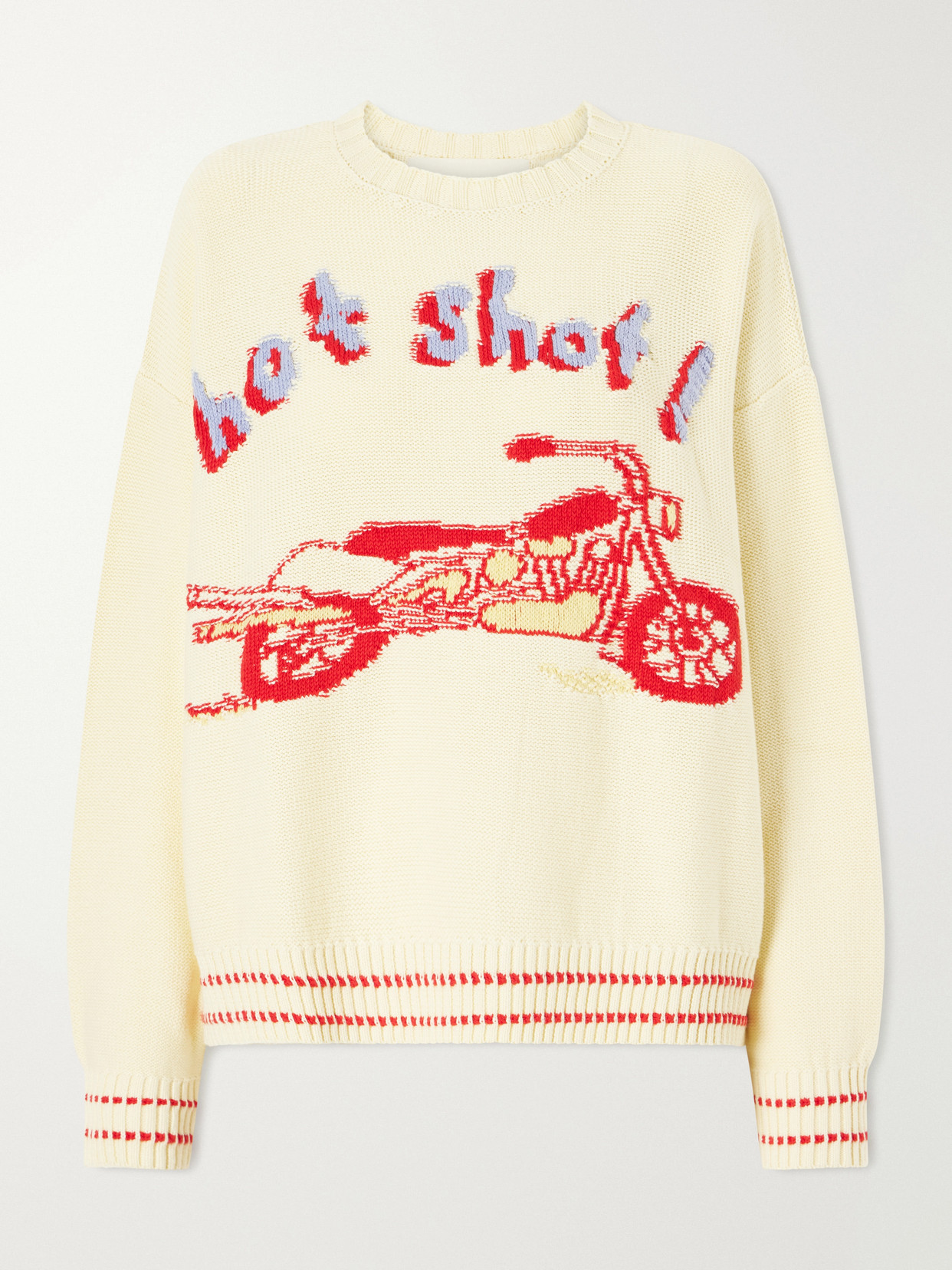The Big Jumper Intarsia-Knit Cotton Sweater