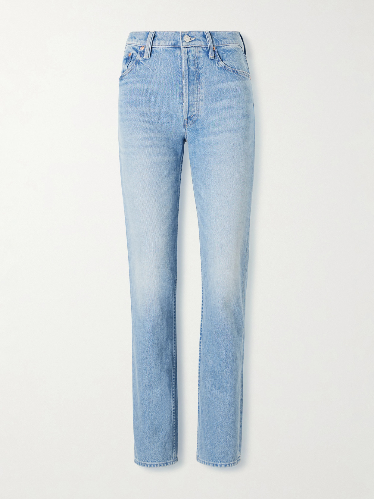 Mother The Tomcat Skimp High-rise Straight-leg Jeans In Blue
